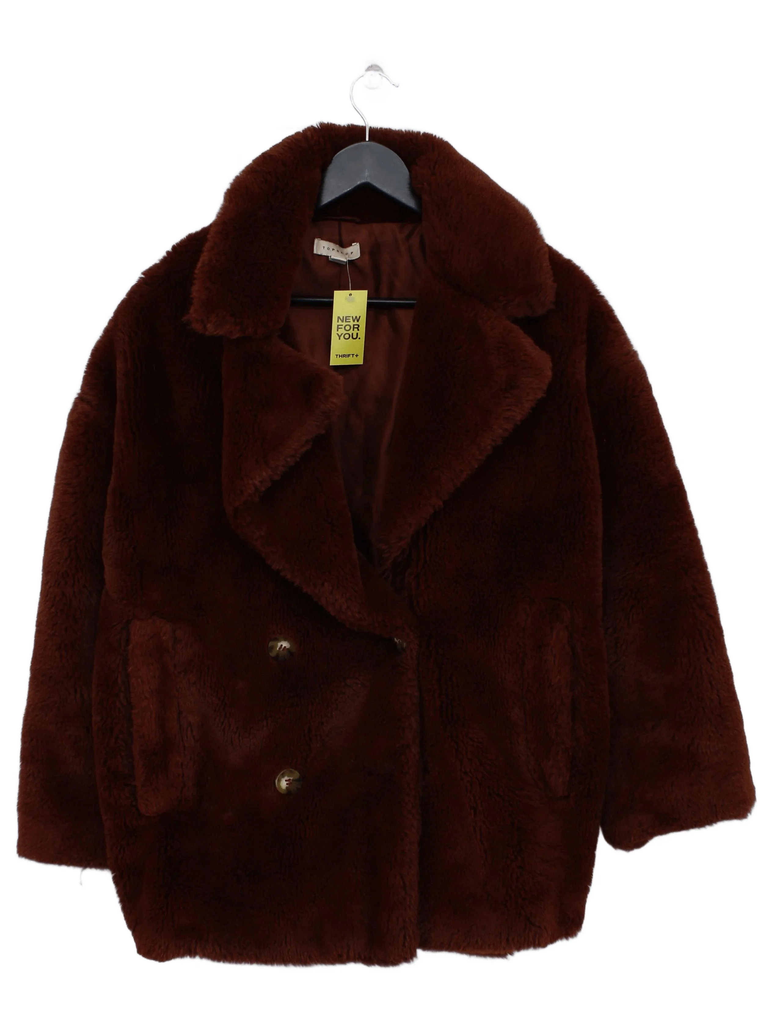 Topshop Women's Coat S Brown 100% Polyester Puffer Jacket