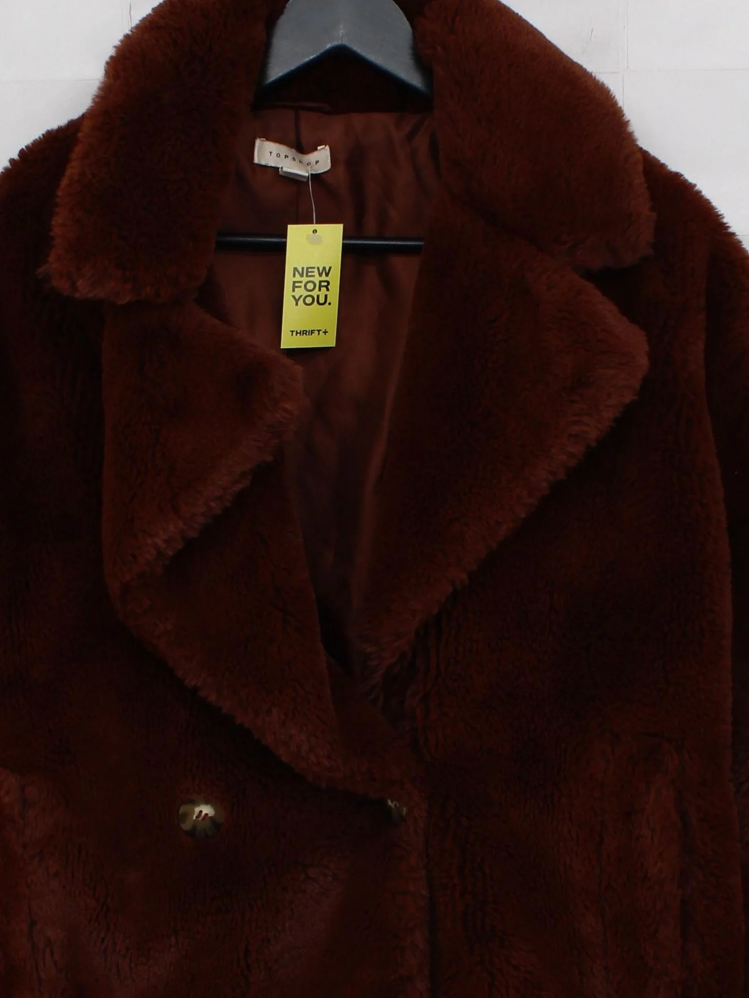 Topshop Women's Coat S Brown 100% Polyester Puffer Jacket - Image 3