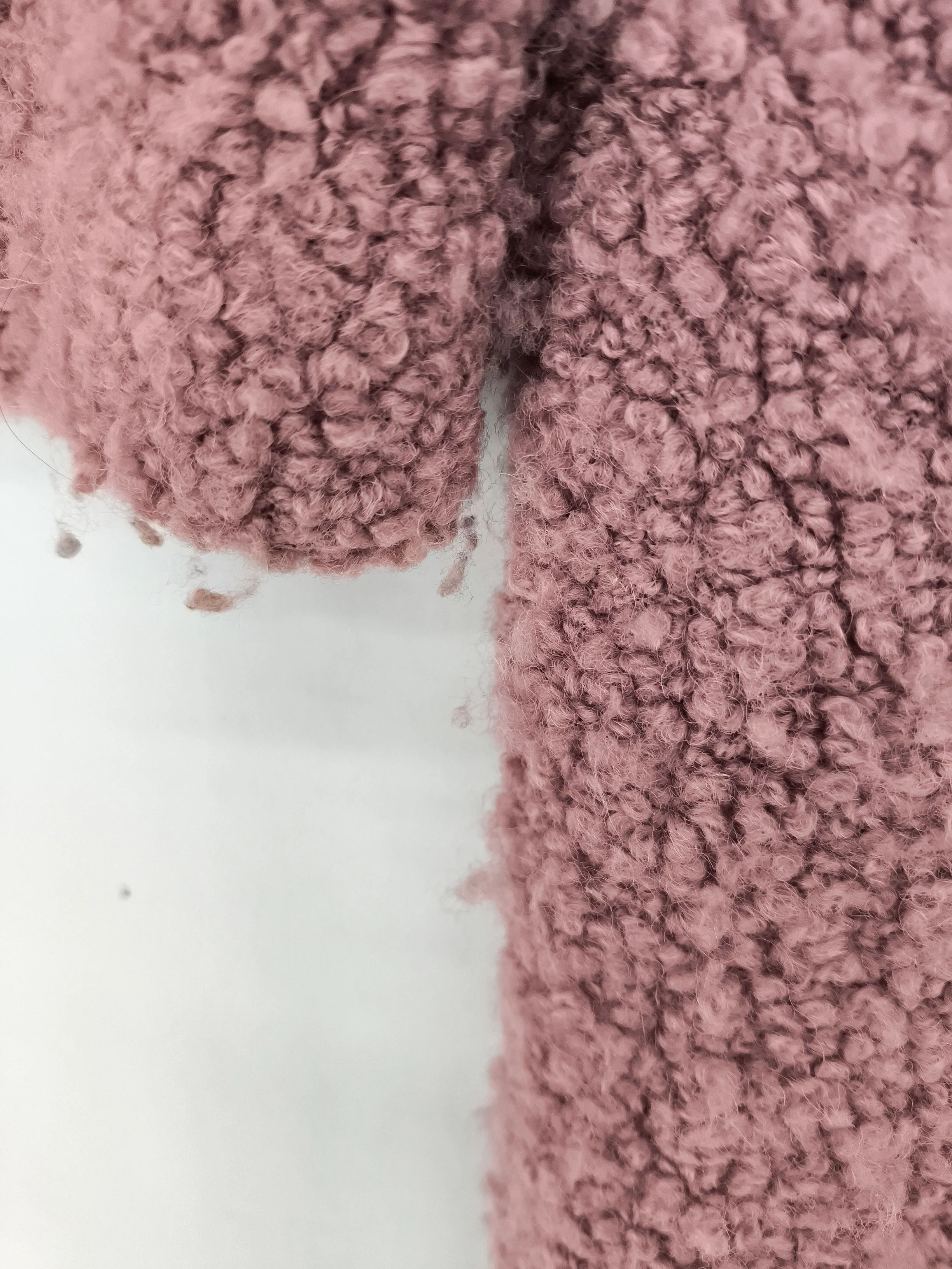 Topshop Women's Coat S Pink Wool with Polyester, Acrylic Overcoat - Image 5