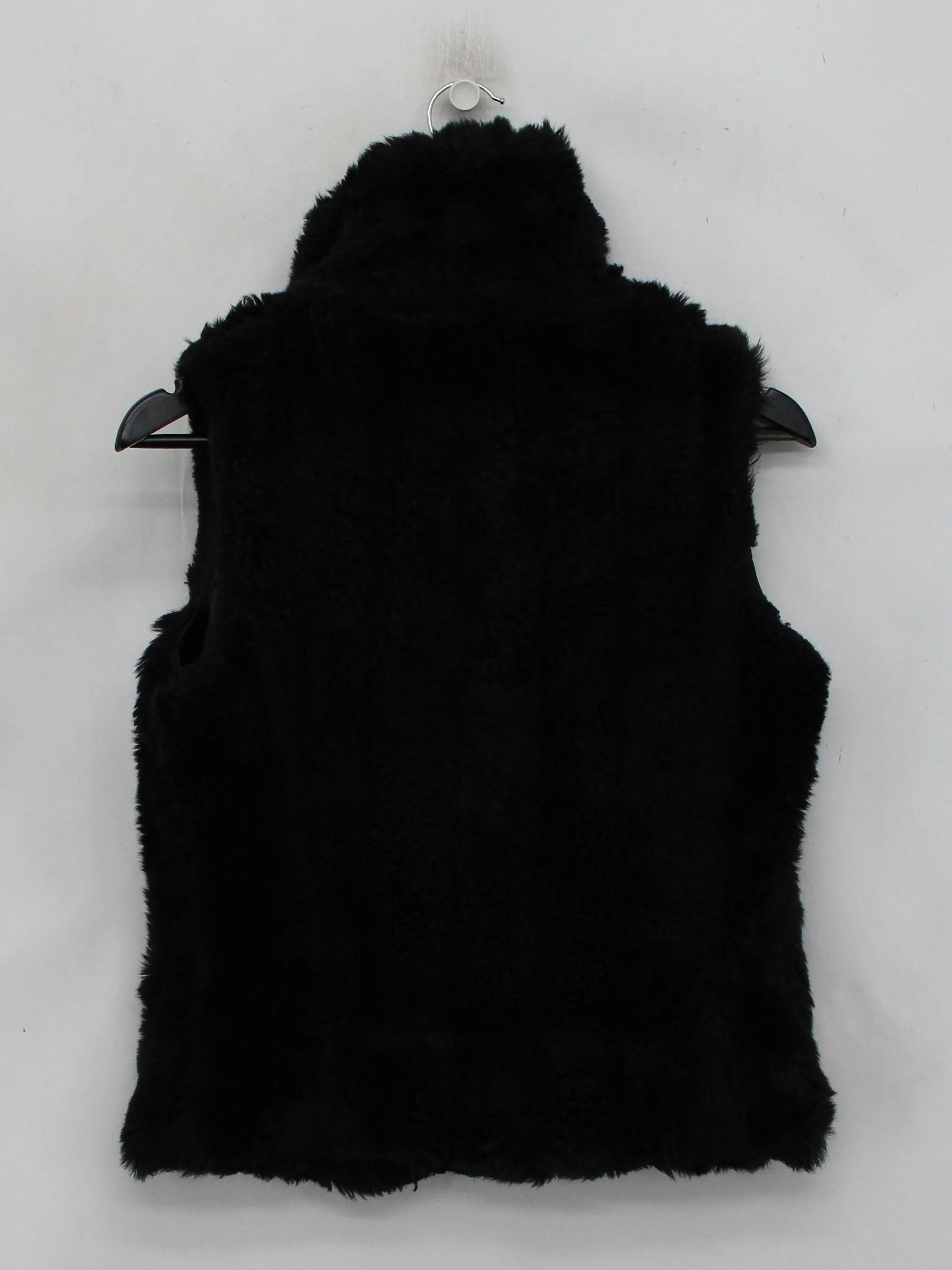 Topshop Women's Coat UK 10 Black Faux Fur with Polyester Overcoat - Image 2