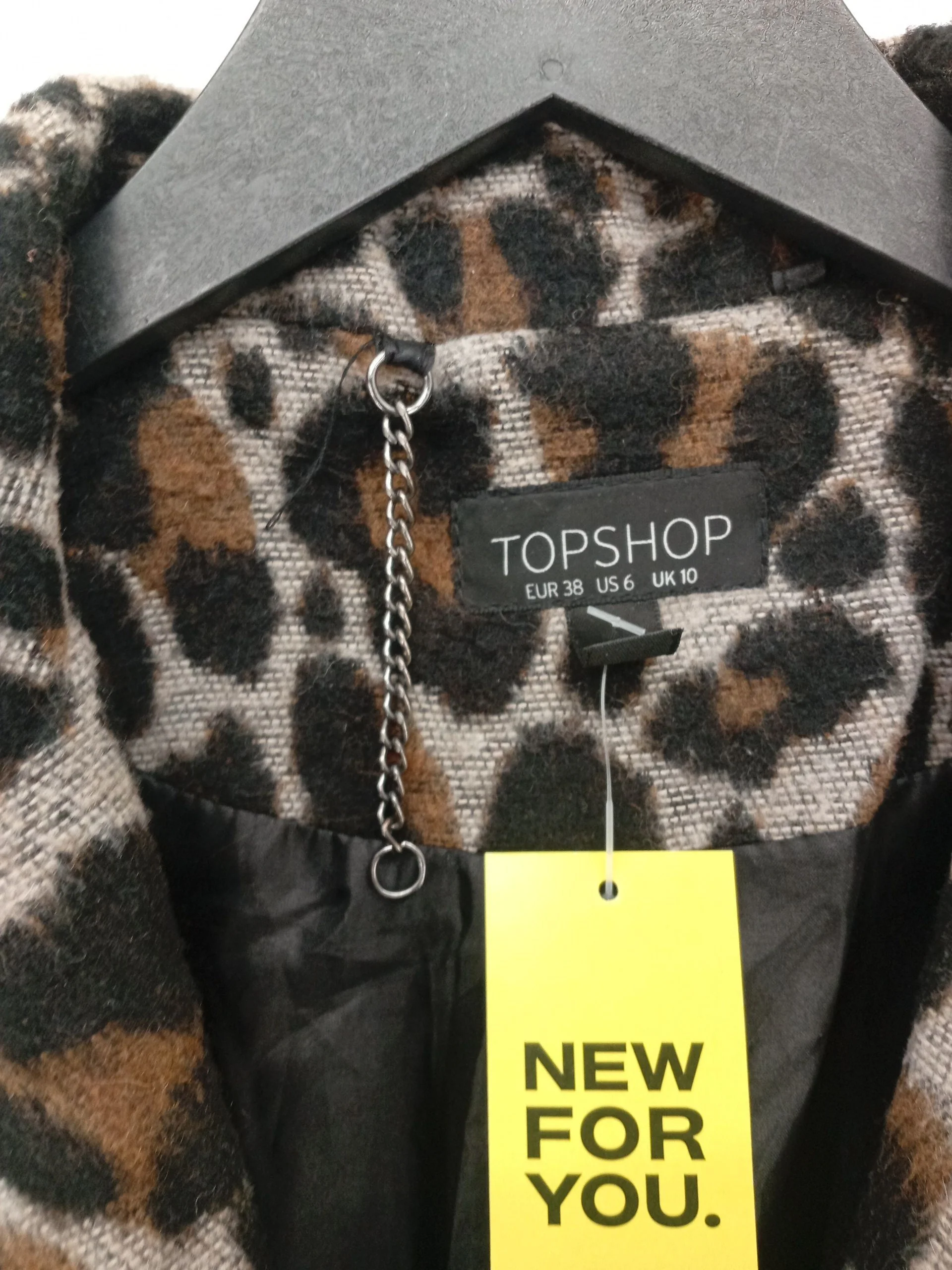 Topshop Women's Coat UK 10 Multi Polyester - Image 5