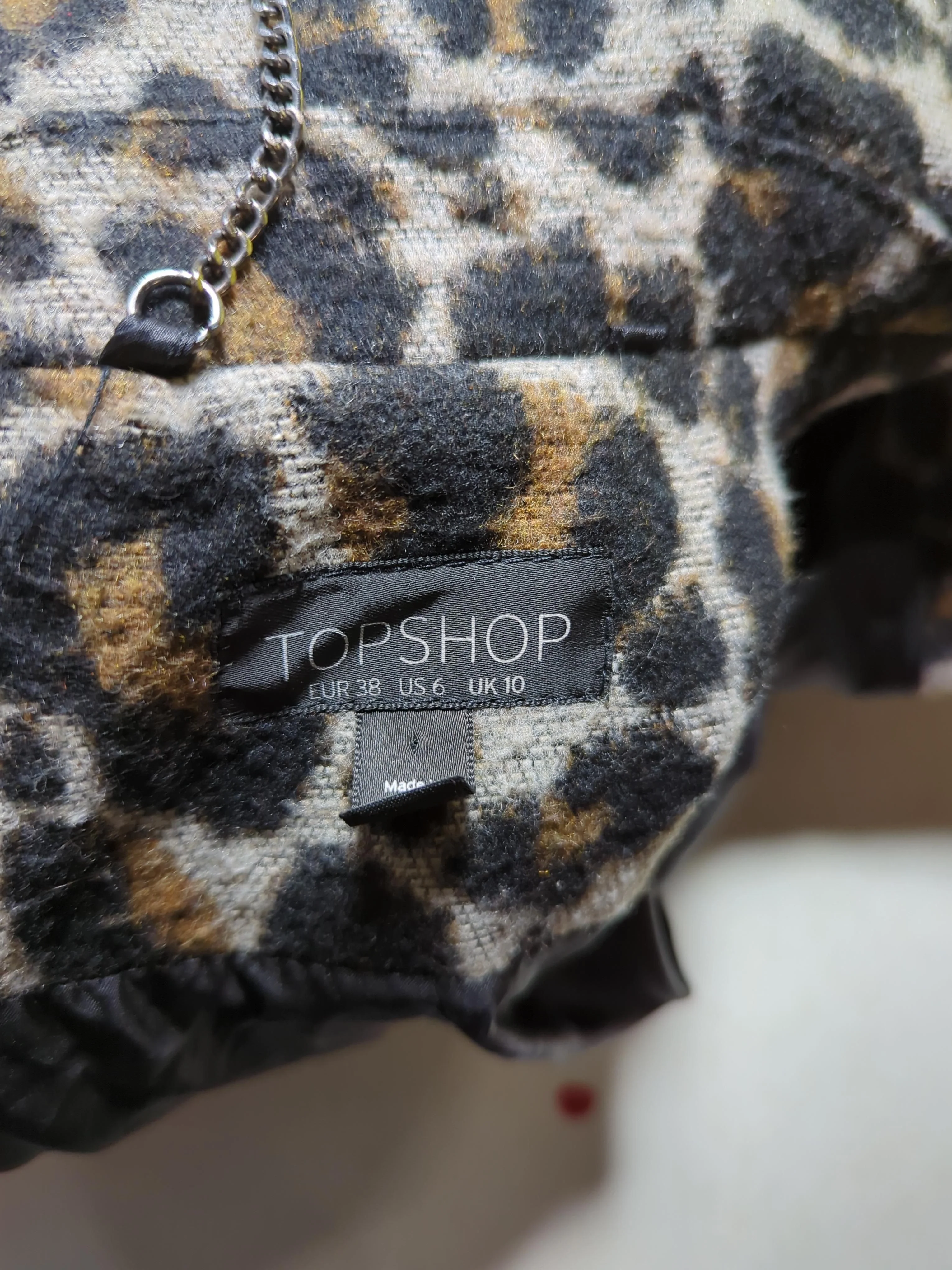 Topshop Women's Coat UK 10 Multi Polyester - Image 8