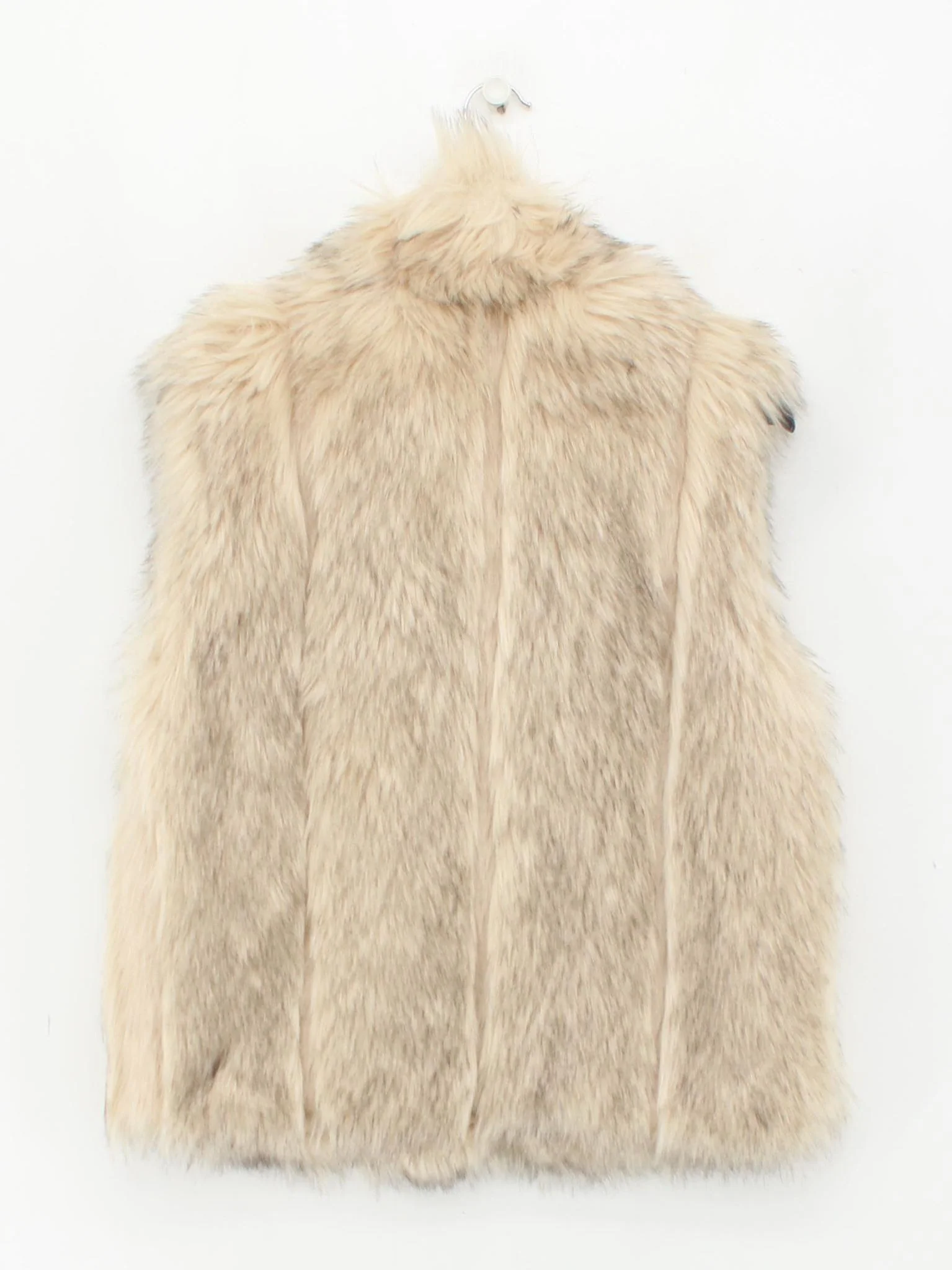 Topshop Women's Coat UK 12 Cream 100% Faux Fur Overcoat - Image 2