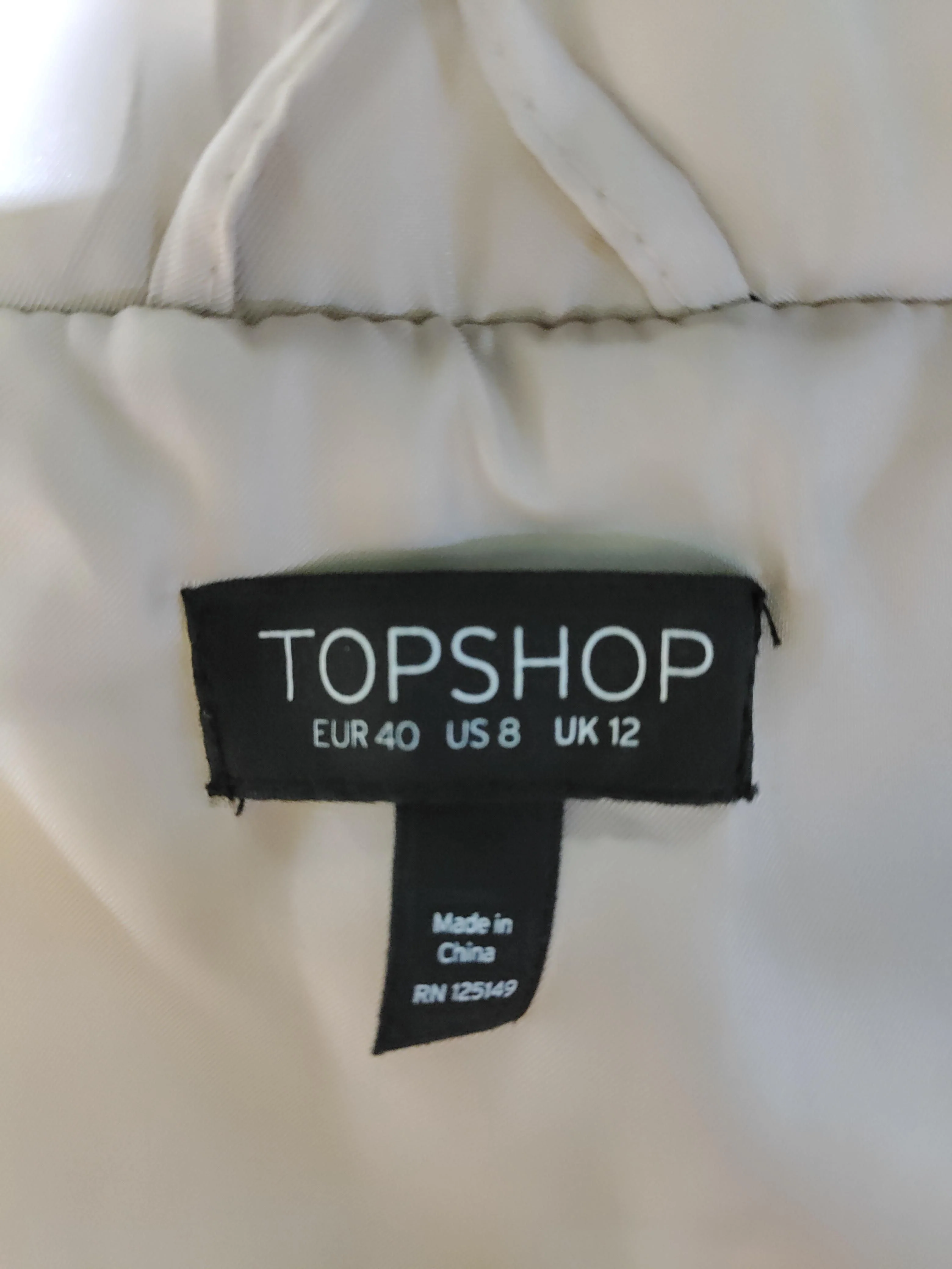 Topshop Women's Coat UK 12 Cream 100% Faux Fur Overcoat - Image 5