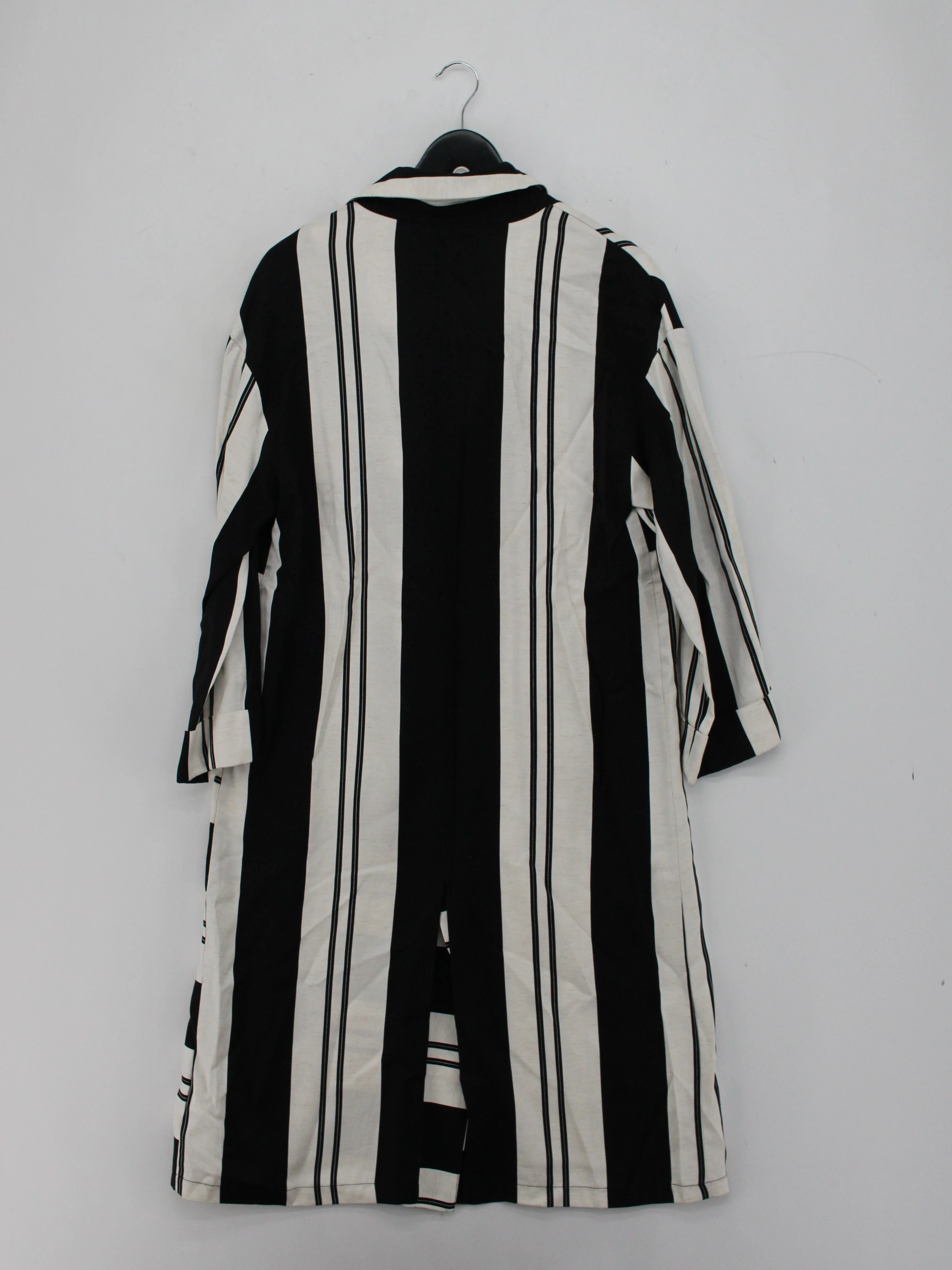 Topshop Women's Coat UK 12 Multi Striped 100% Other Trench Coat - Image 2