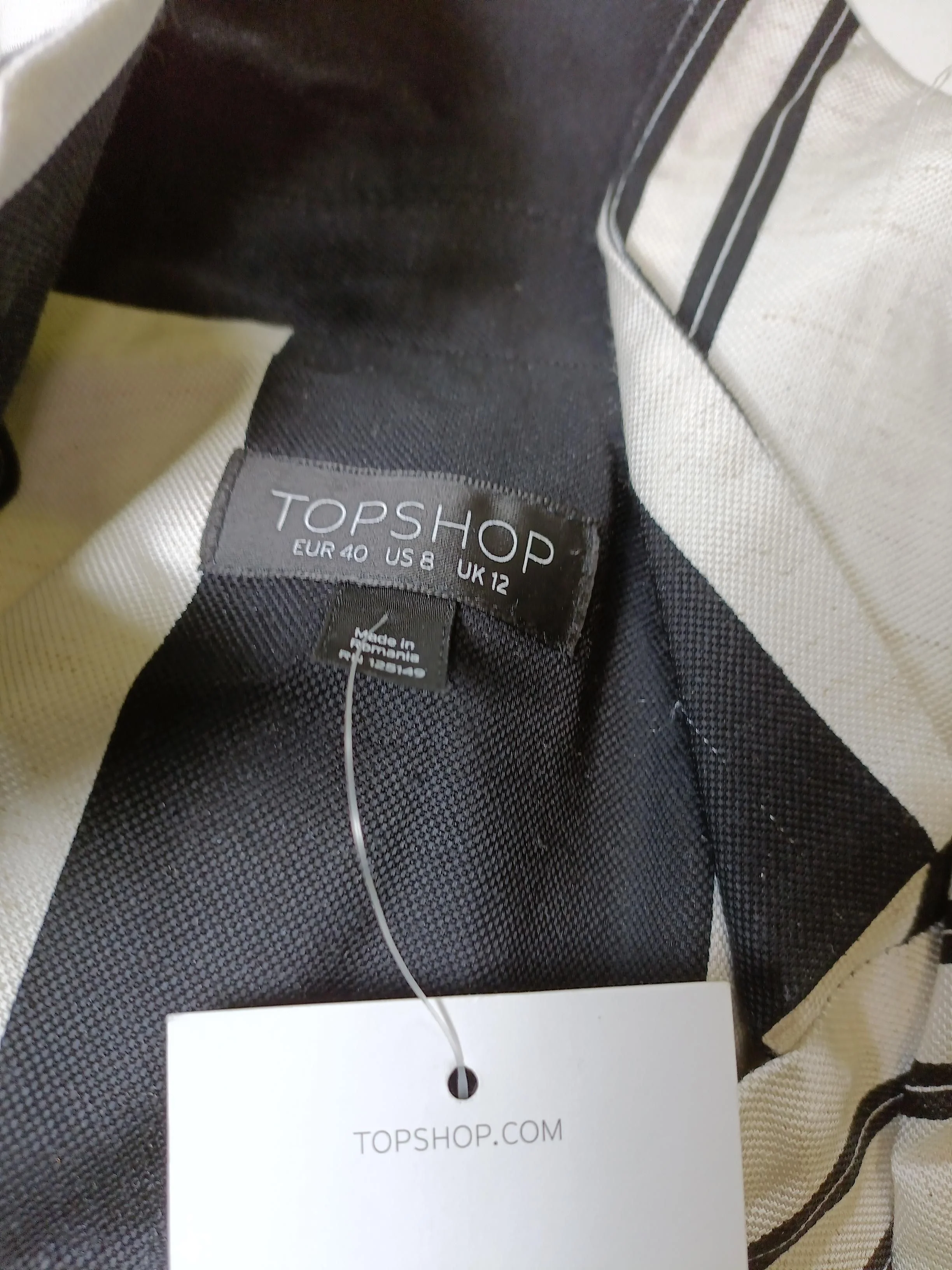 Topshop Women's Coat UK 12 Multi Striped 100% Other Trench Coat - Image 5