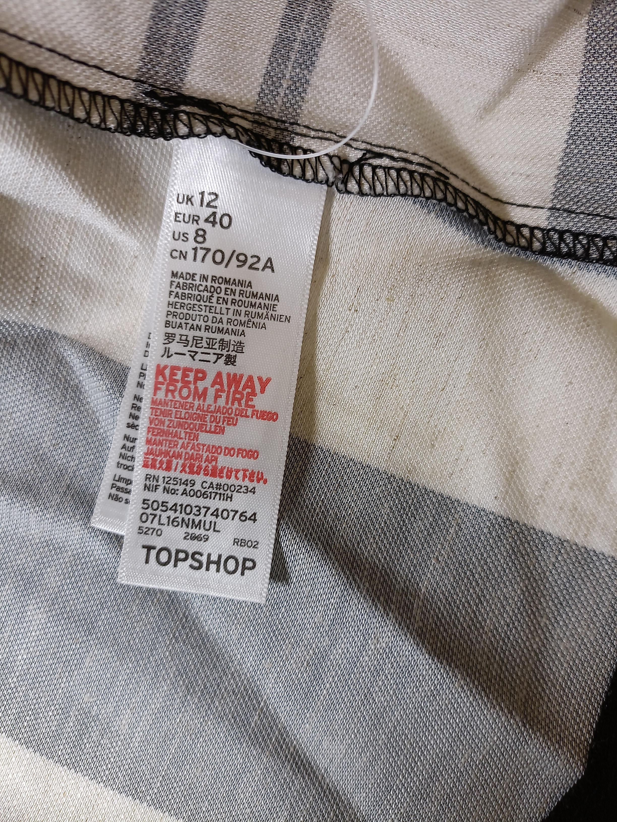 Topshop Women's Coat UK 12 Multi Striped 100% Other Trench Coat - Image 6