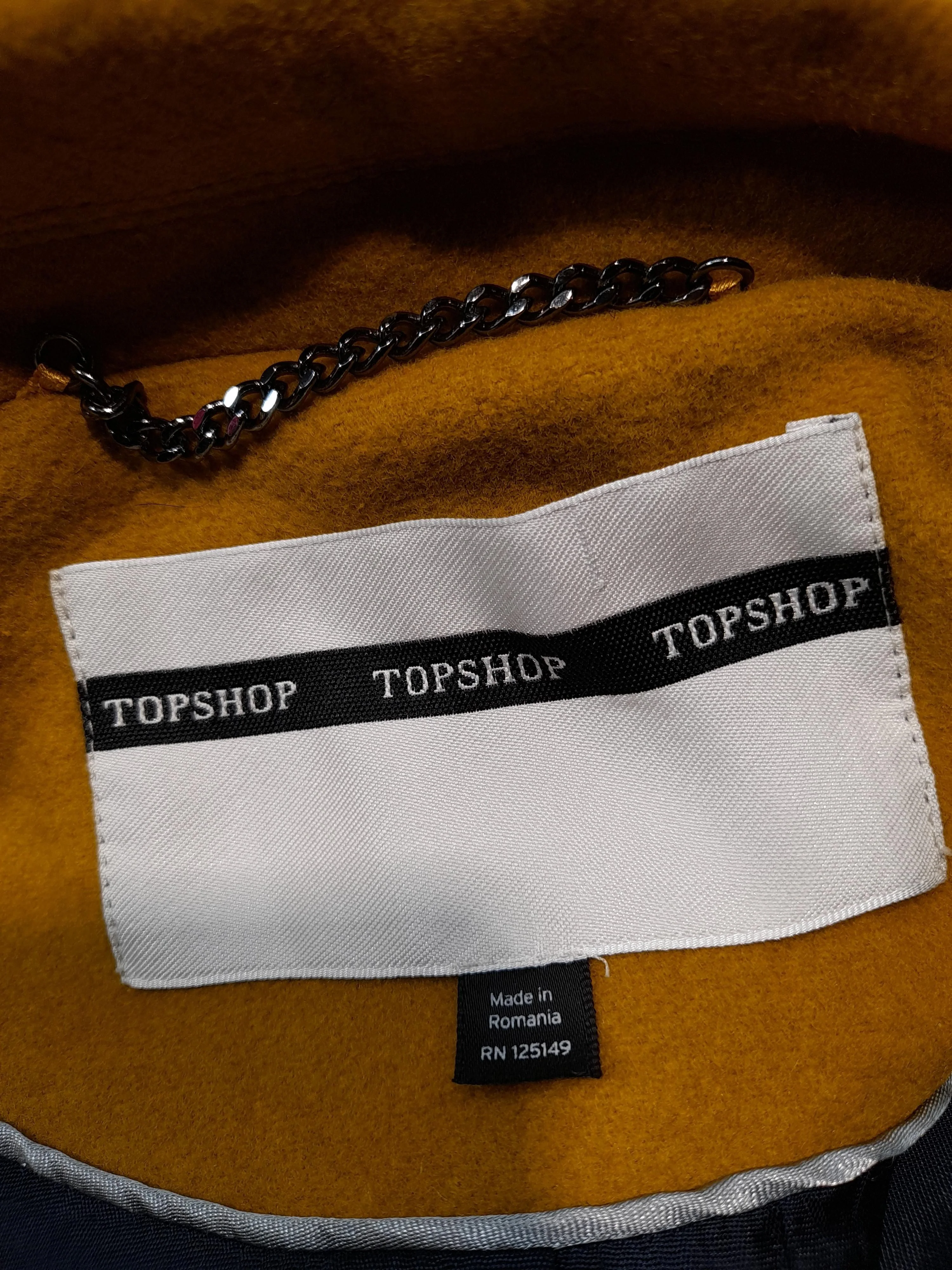 Topshop Women's Coat UK 14 Yellow 100% Other Overcoat - Image 5