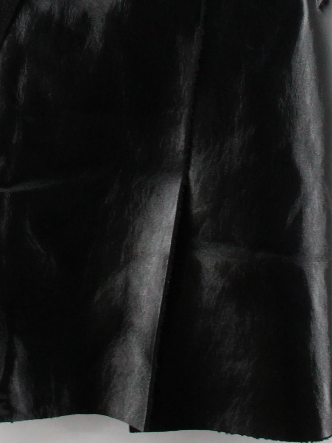 Topshop Women's Coat UK 6 Black Faux Leather with Polyester Trench Coat - Image 4