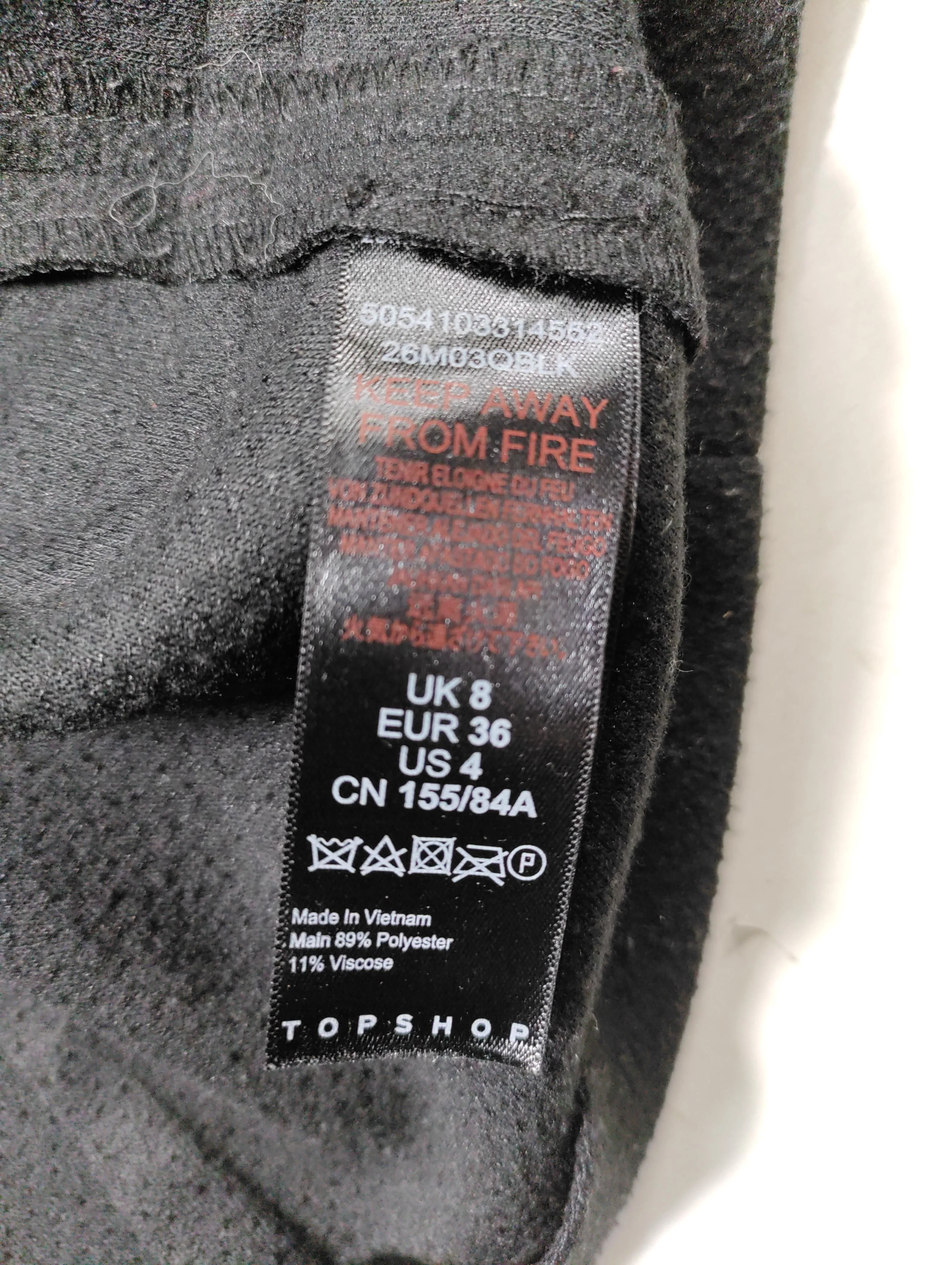 Topshop Women's Coat UK 8 Black Polyester with Viscose Overcoat - Image 7