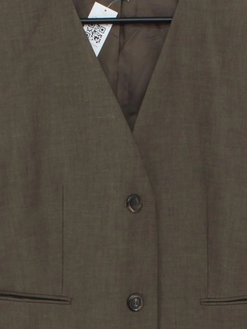 Topshop Women's Coat UK 8 Brown Polyester with Viscose, Elastane Overcoat - Image 3