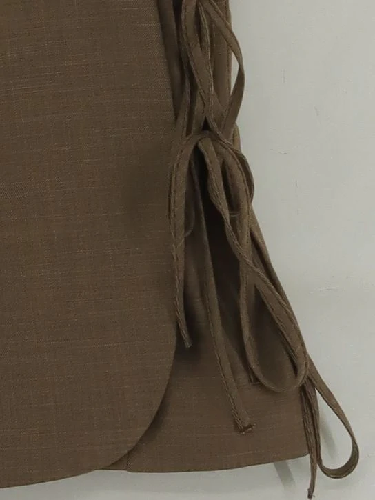 Topshop Women's Coat UK 8 Brown Polyester with Viscose, Elastane Overcoat - Image 4