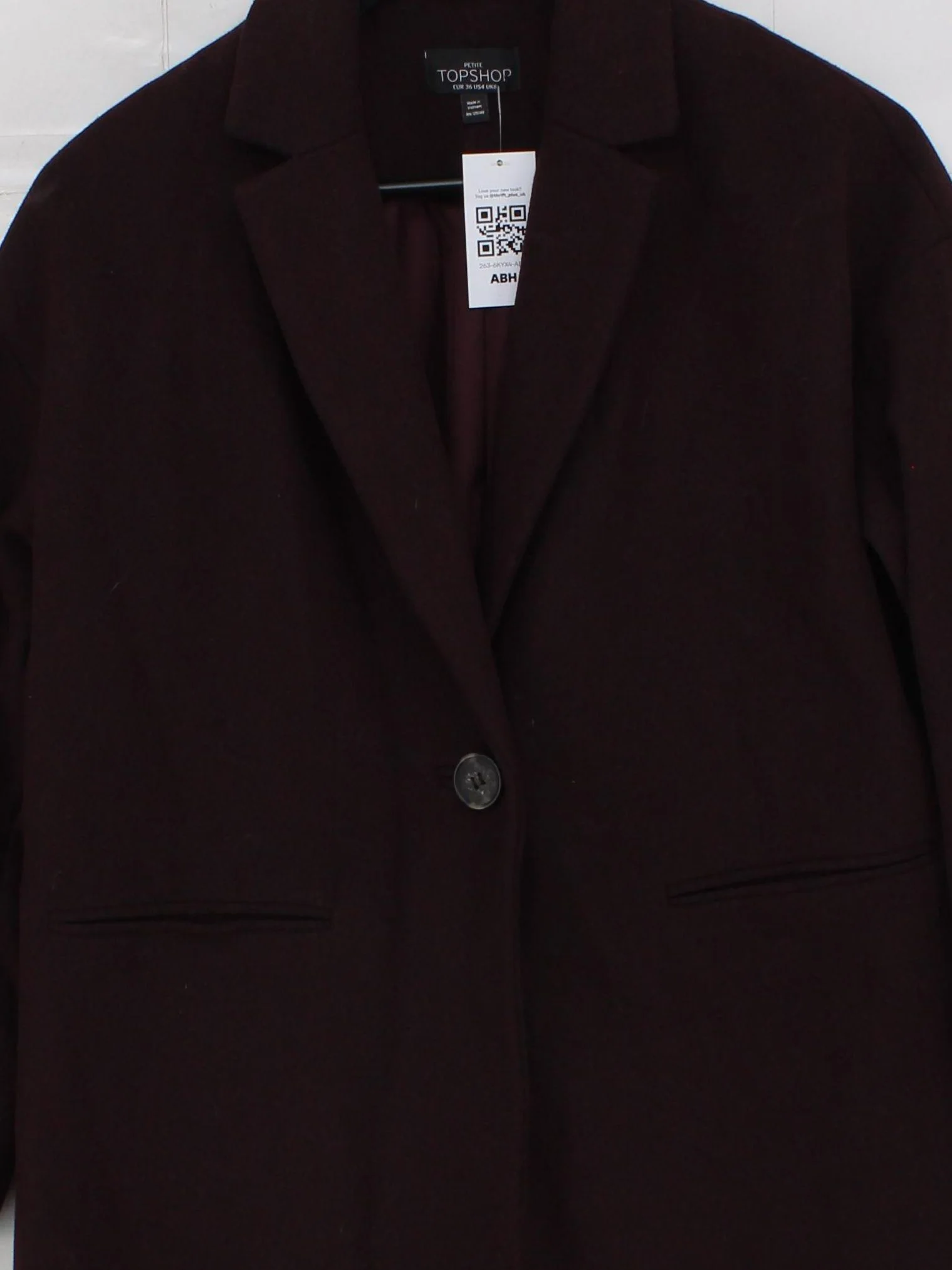 Topshop Women's Coat UK 8 Red Polyester - Image 3