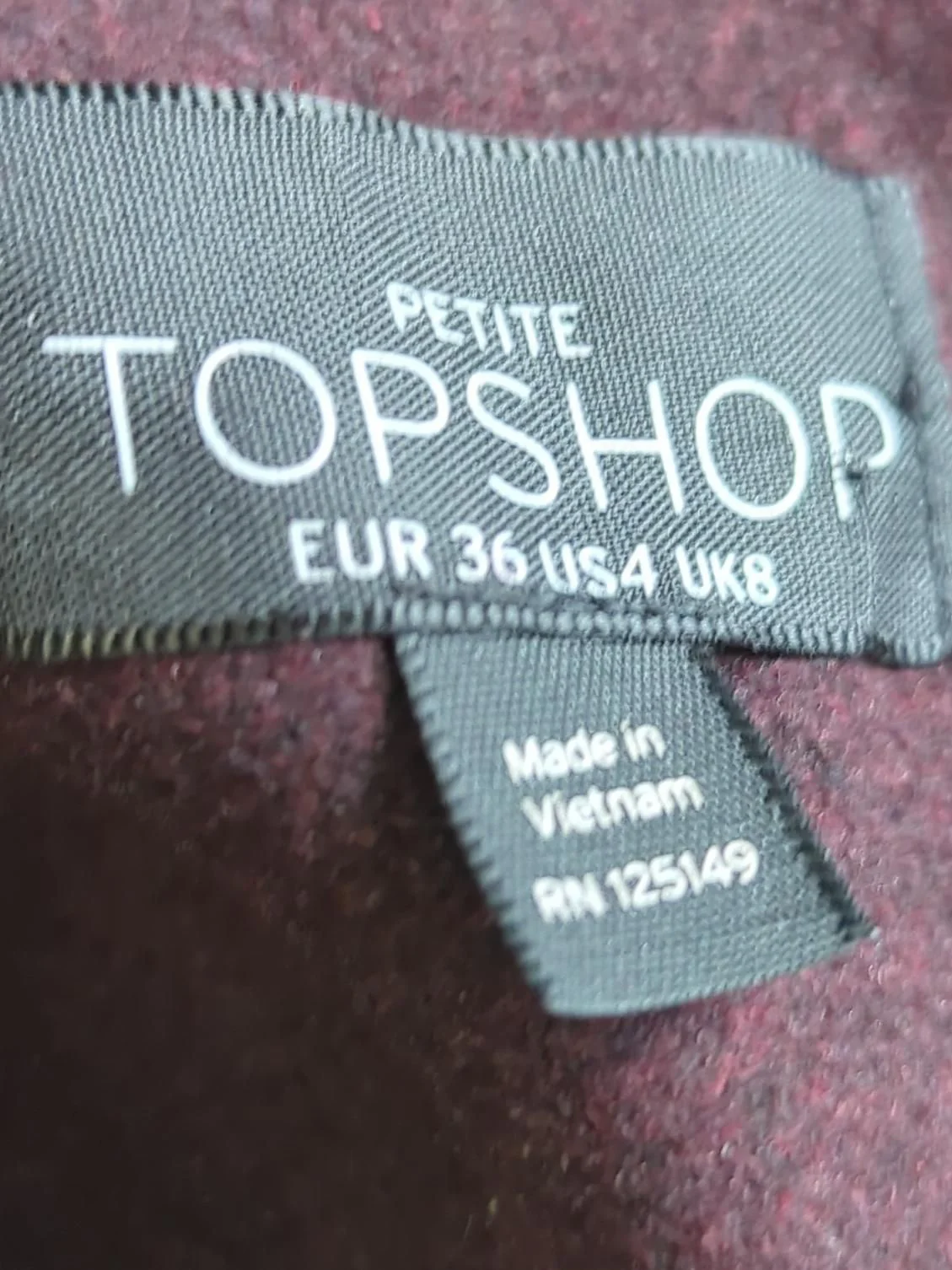 Topshop Women's Coat UK 8 Red Polyester - Image 5