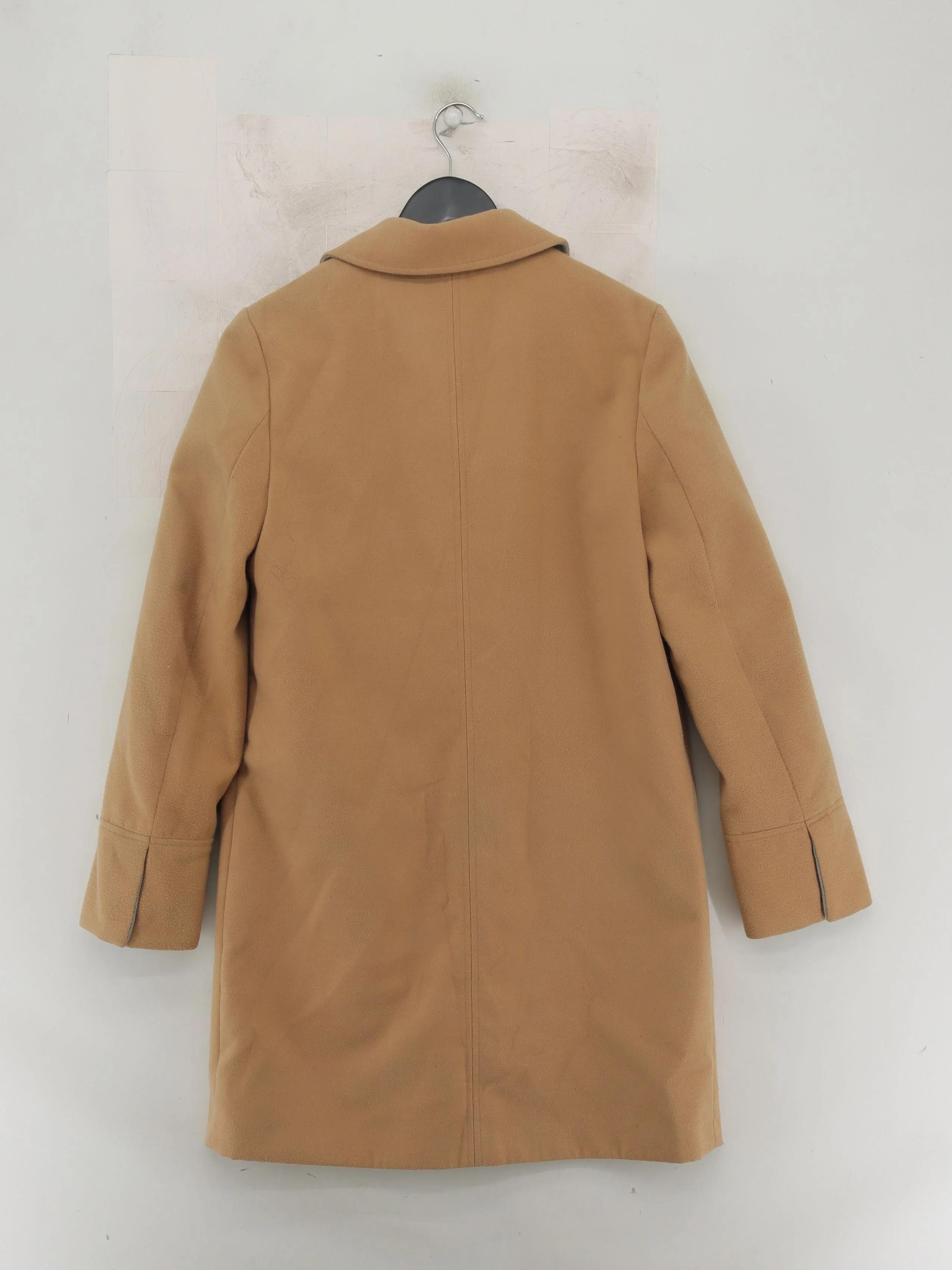 Topshop Women's Coat UK 8 Tan Polyester with Viscose, Elastane Overcoat - Image 2