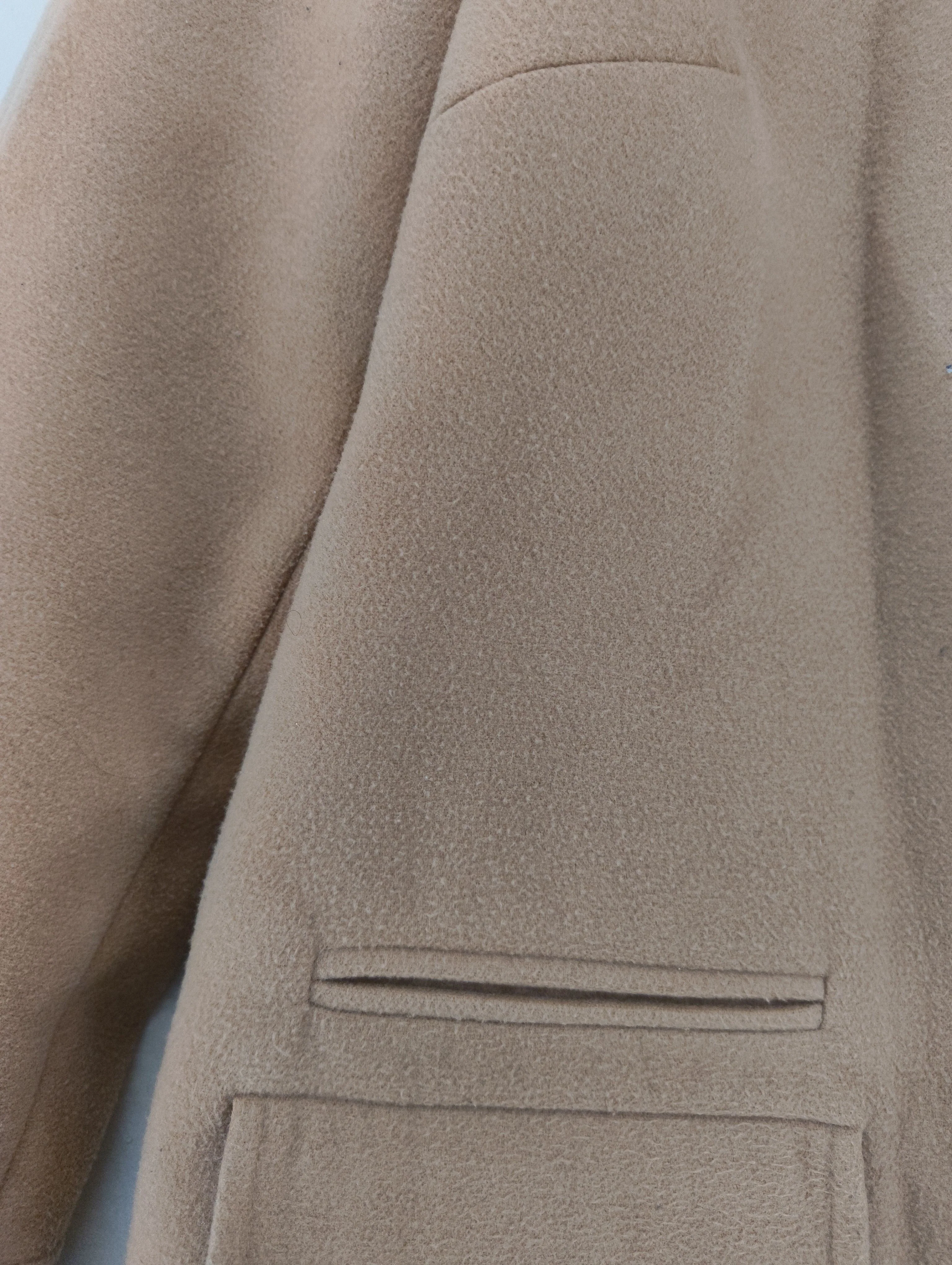 Topshop Women's Coat UK 8 Tan Polyester with Viscose, Elastane Overcoat - Image 5