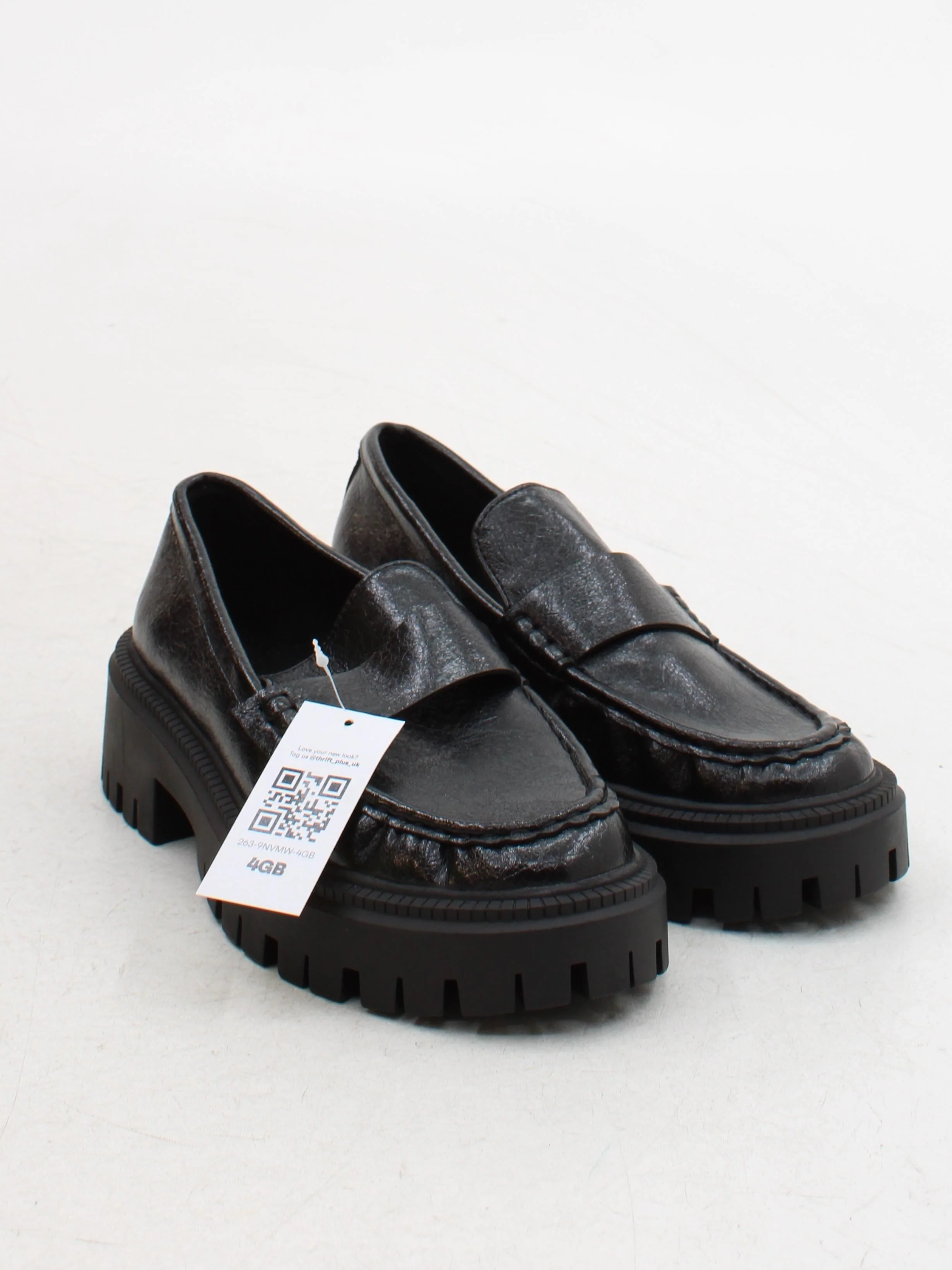 Topshop Women's Heels UK 6.5 Black 100% Faux Leather Platform - Image 4