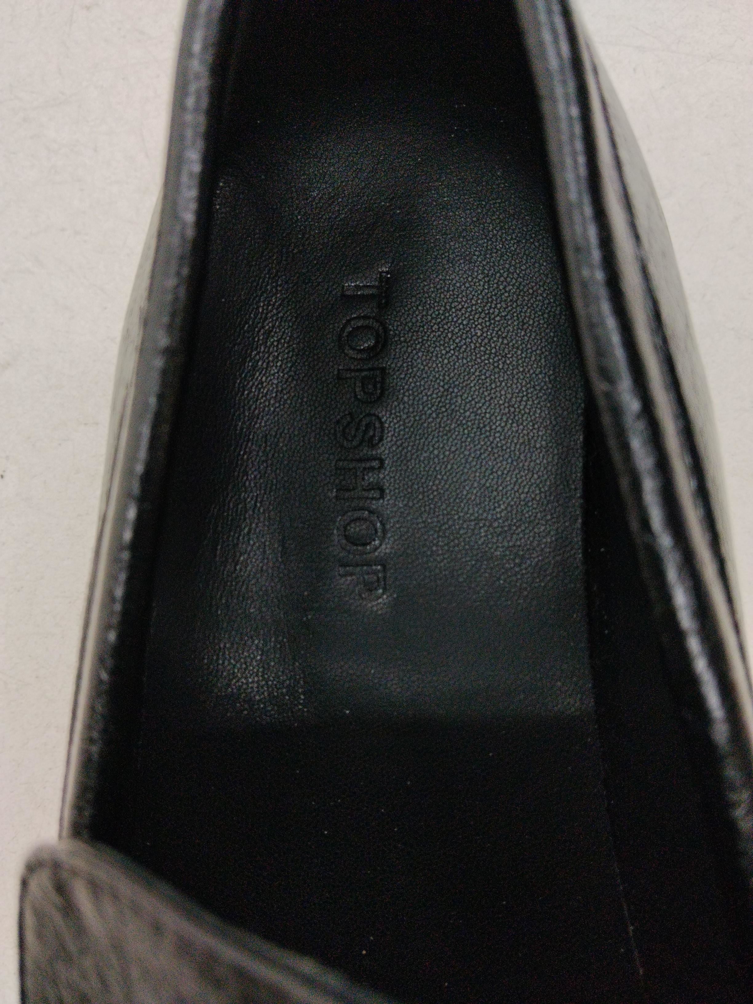 Topshop Women's Heels UK 6.5 Black 100% Faux Leather Platform - Image 6