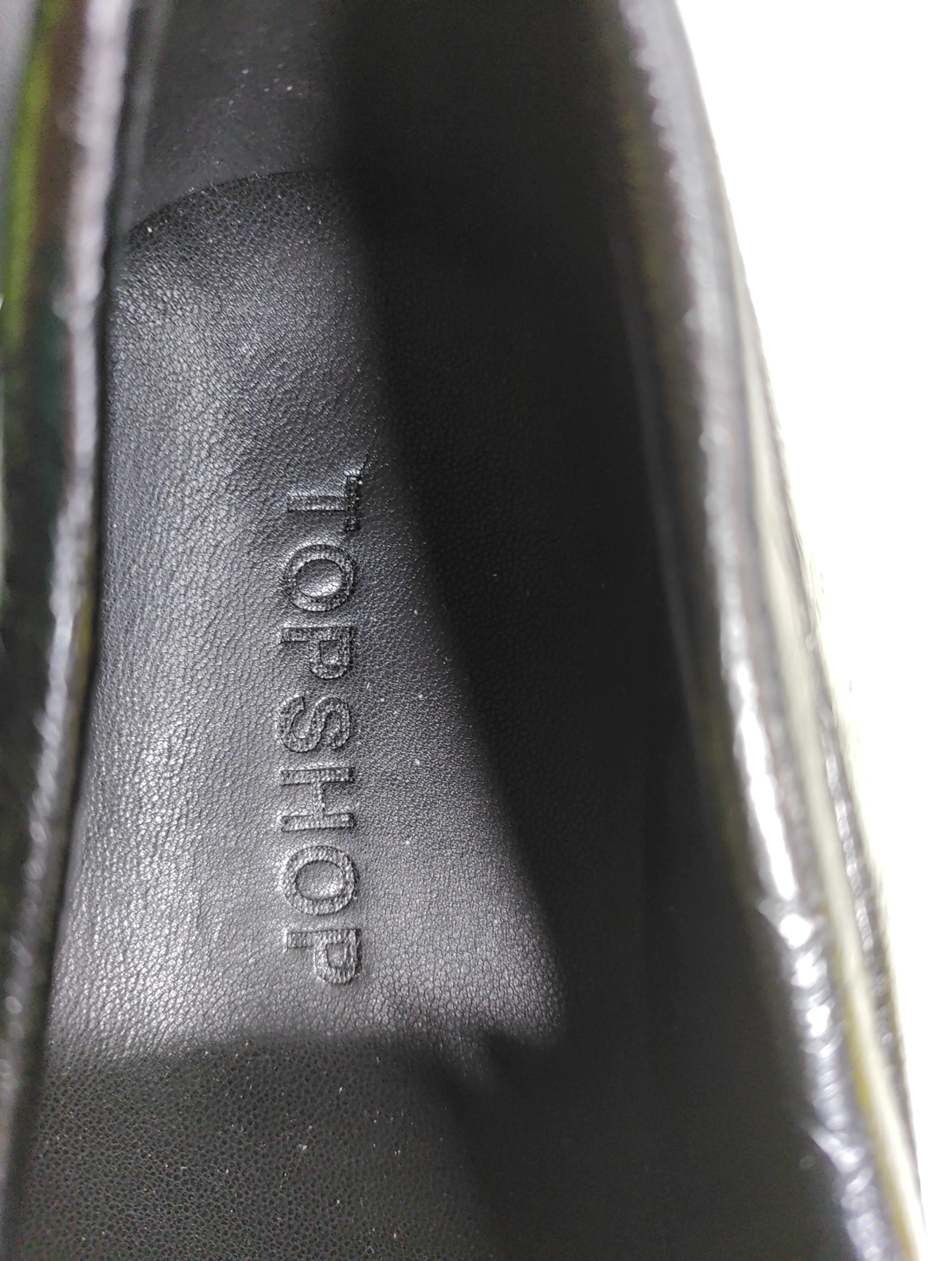 Topshop Women's Heels UK 6.5 Black 100% Faux Leather Platform - Image 9