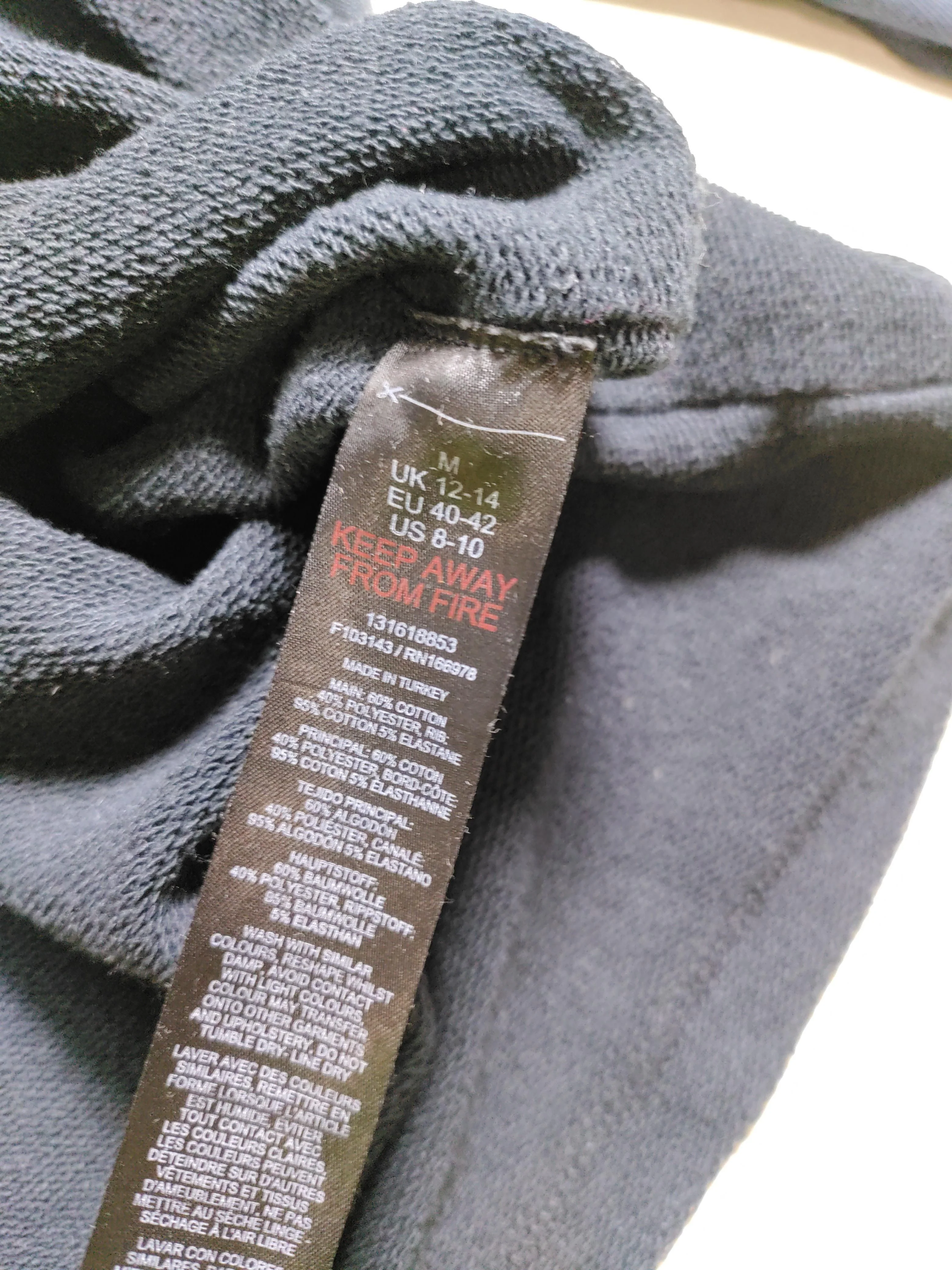 Topshop Women's Hoodie UK 12 Black Cotton with Polyester, Elastane Pullover - Image 6