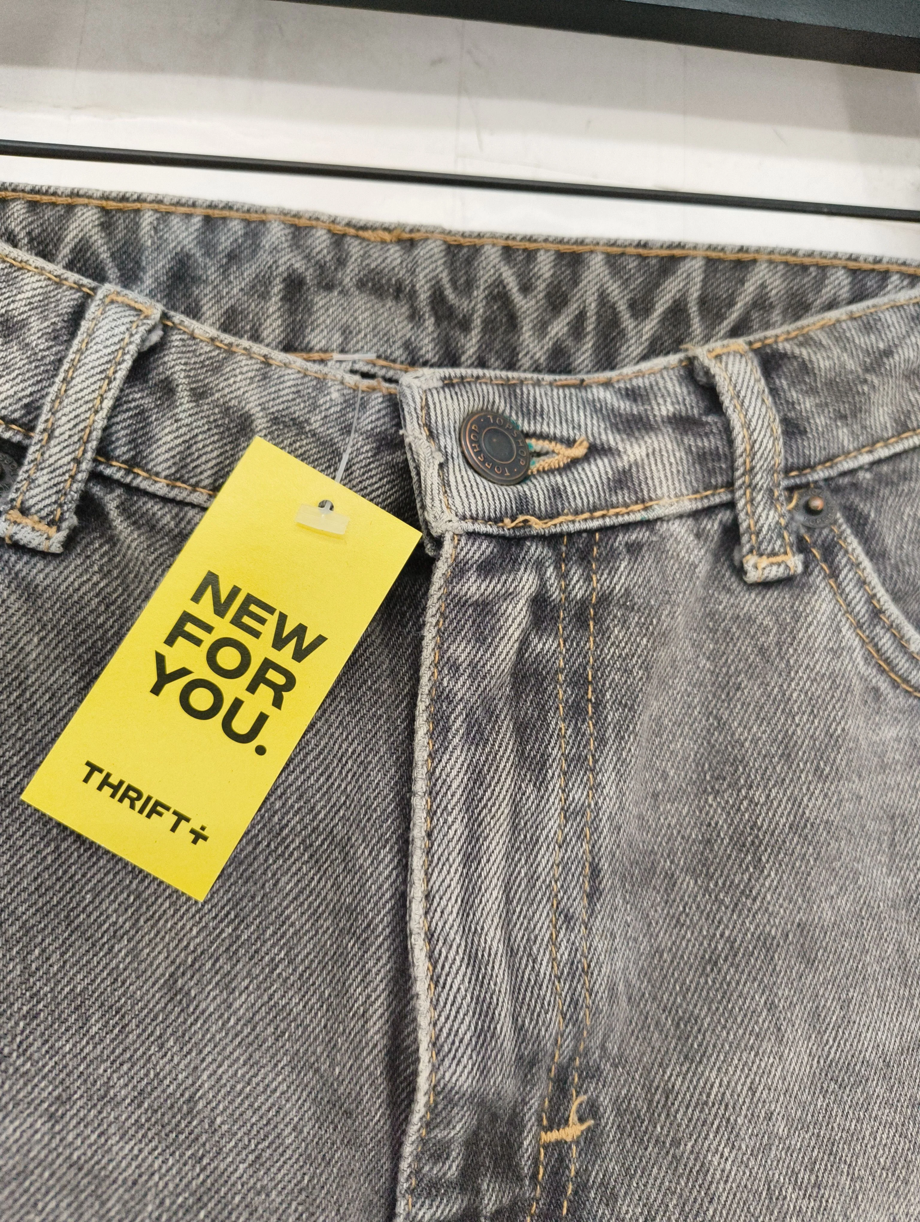 Topshop Women's Jeans S Grey 100% Cotton Straight - Image 5
