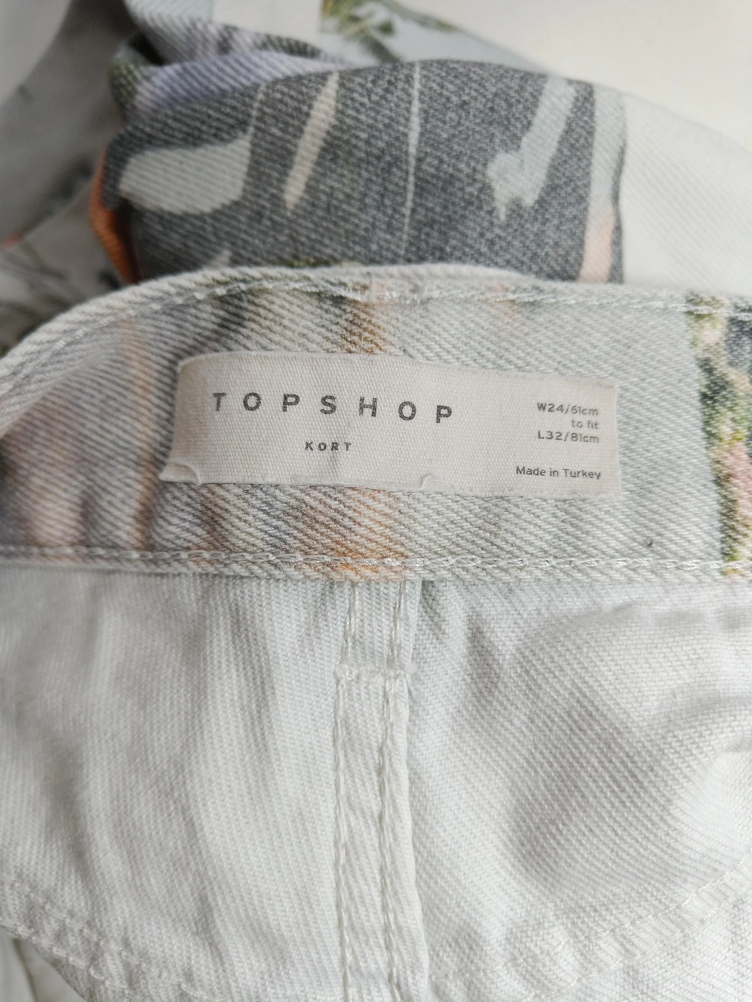 Topshop Women's Jeans UK 4 Multi Graphic 100% Cotton Straight - Image 5
