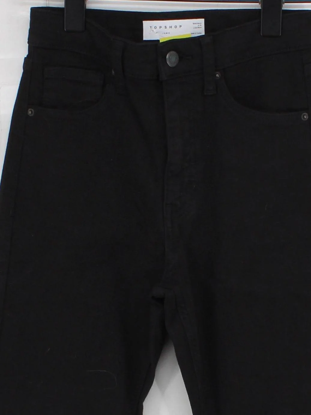 Topshop Women's Jeans UK 8 Black Cotton with Polyester, Elastane Skinny - Image 3