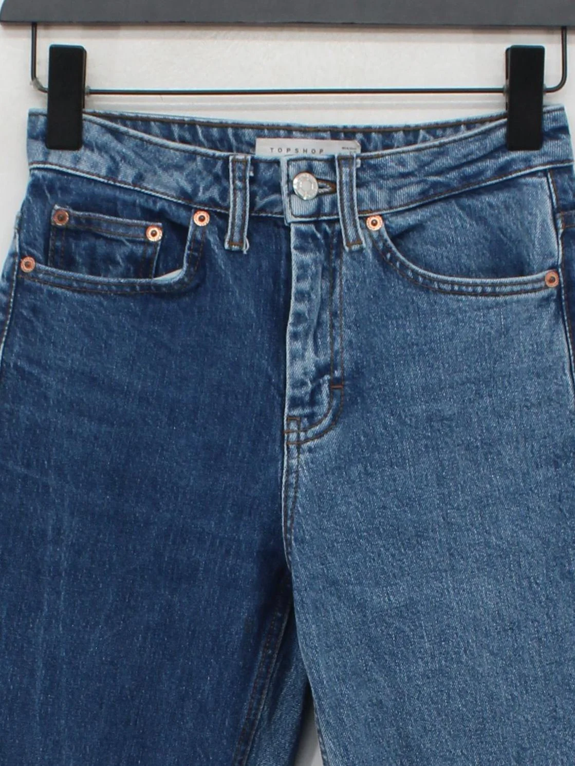 Topshop Women's Jeans W 24 in Blue Cotton - Image 3