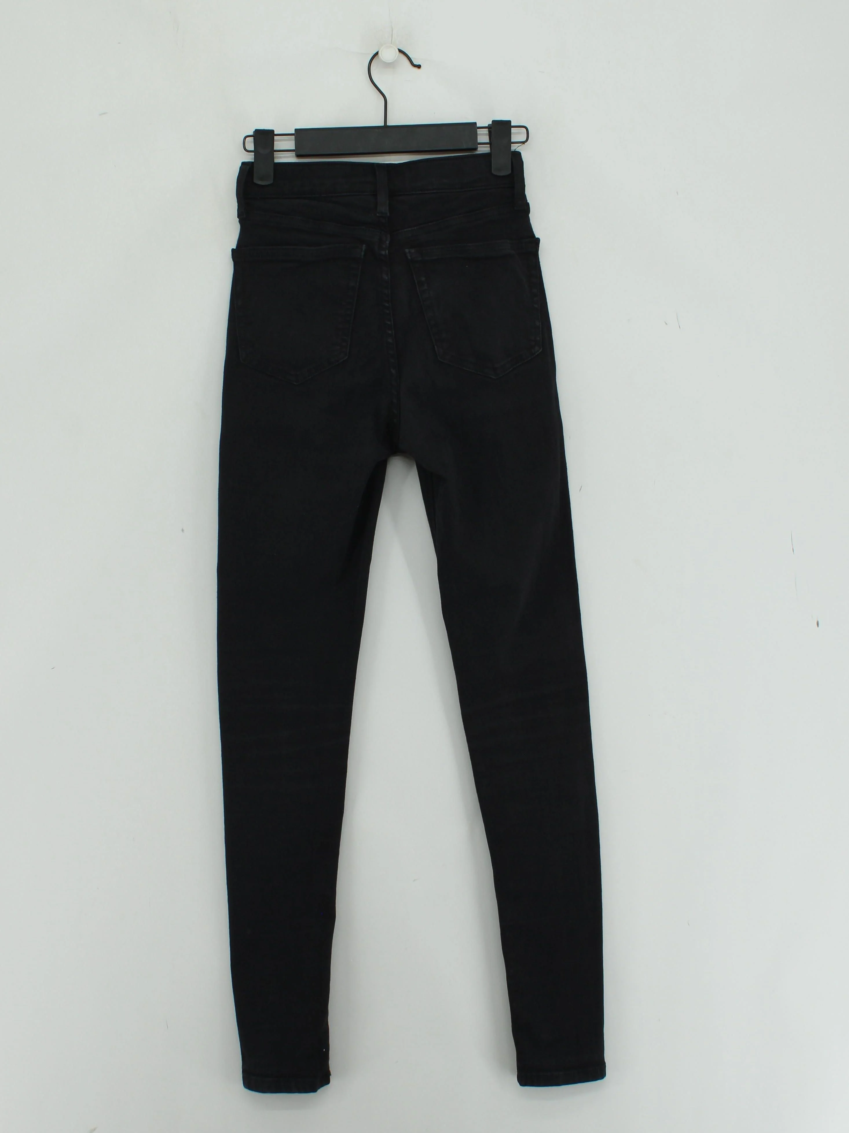 Topshop Women's Jeans W 25 in Black Cotton with Polyester, Elastane Skinny - Image 2