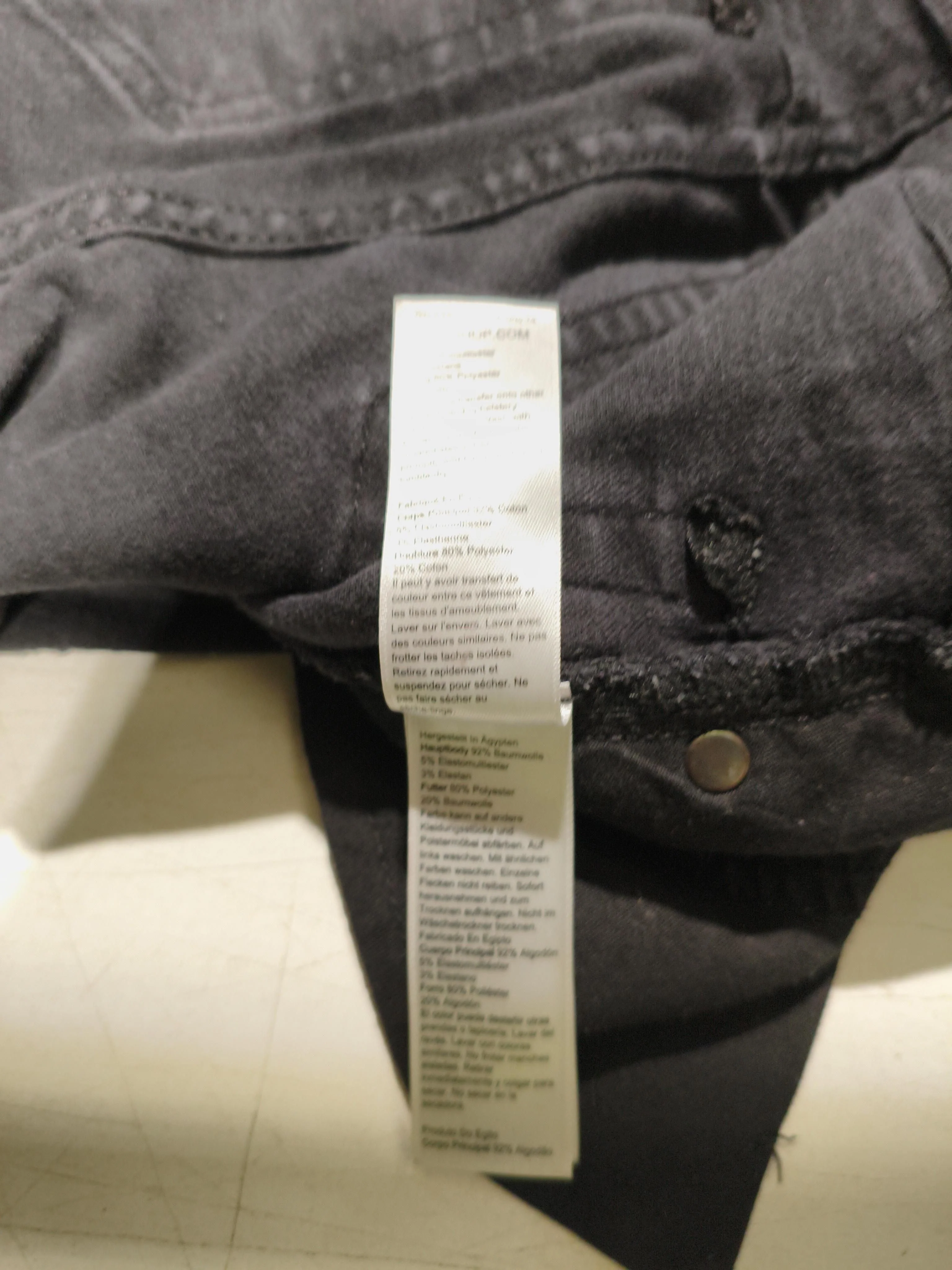 Topshop Women's Jeans W 25 in Black Cotton with Polyester, Elastane Skinny - Image 6