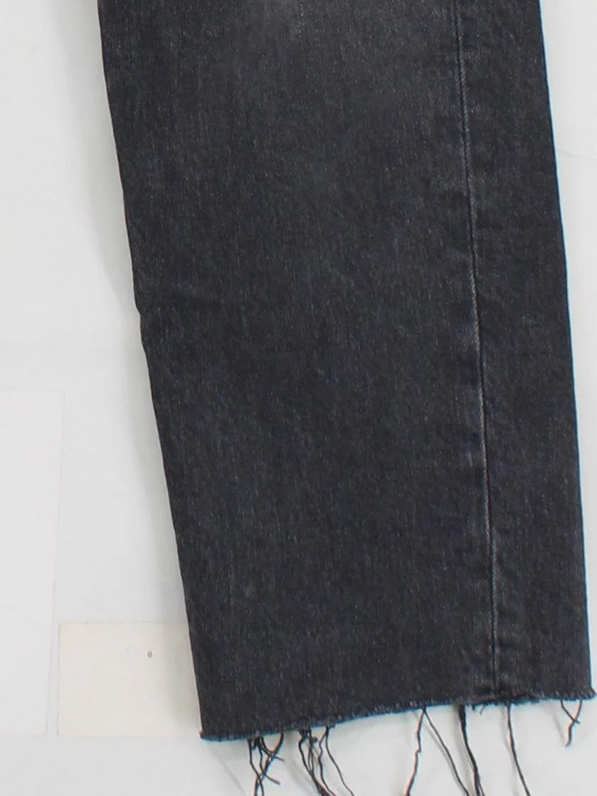 Topshop Women's Jeans W 25 in; L 32 in Black Cotton with Elastane Straight - Image 4