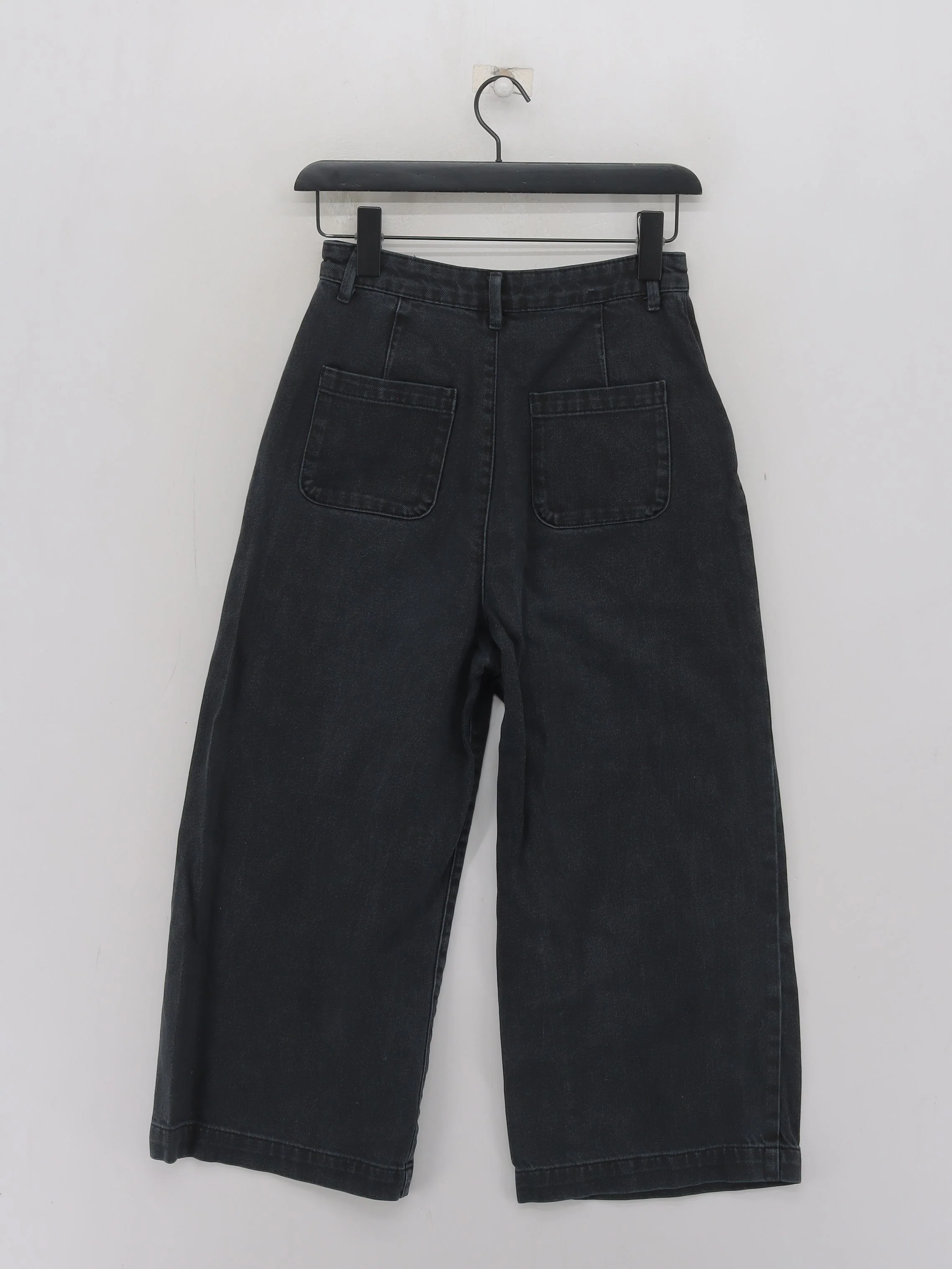 Topshop Women's Jeans W 26 in Black 100% Cotton Cropped - Image 2