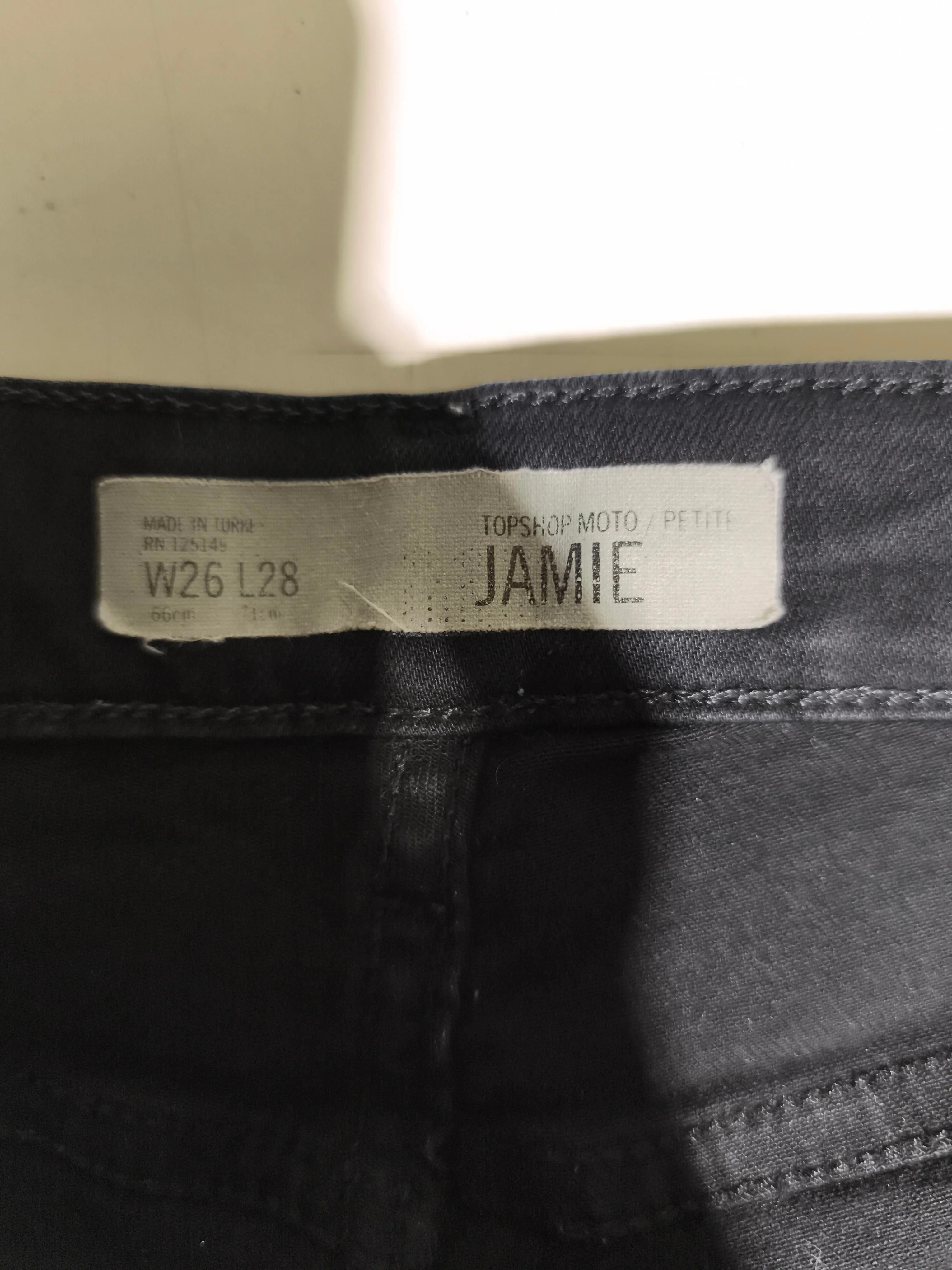 Topshop Women's Jeans W 26 in Black Cotton with Polyester, Elastane Skinny - Image 5