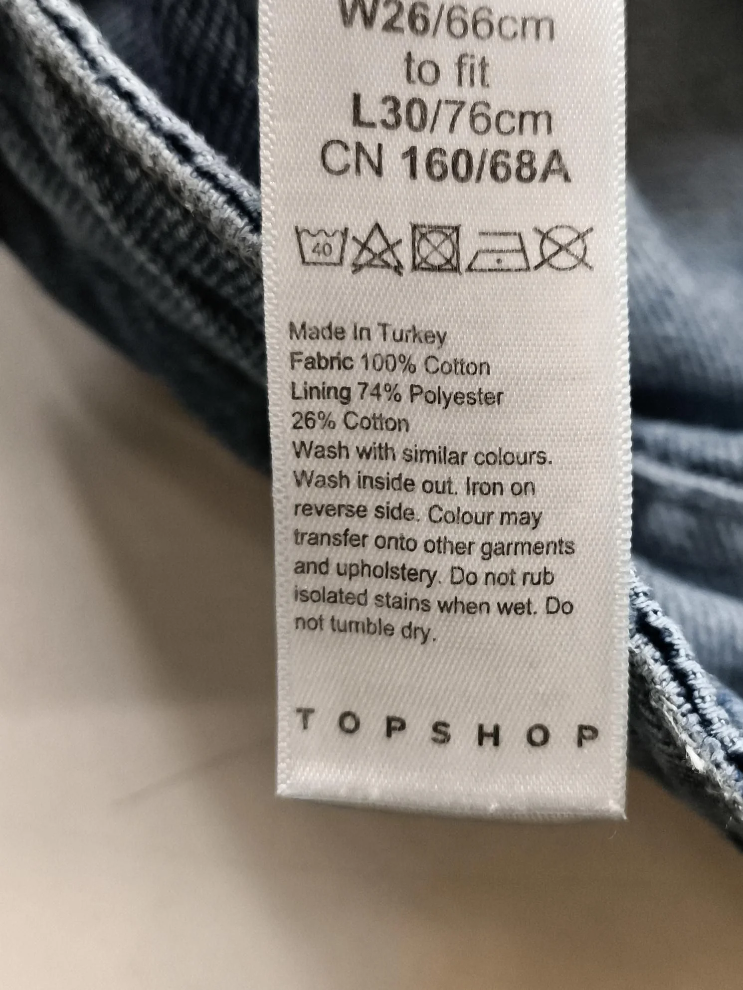 Topshop Women's Jeans W 26 in Blue 100% Cotton Mom - Image 6