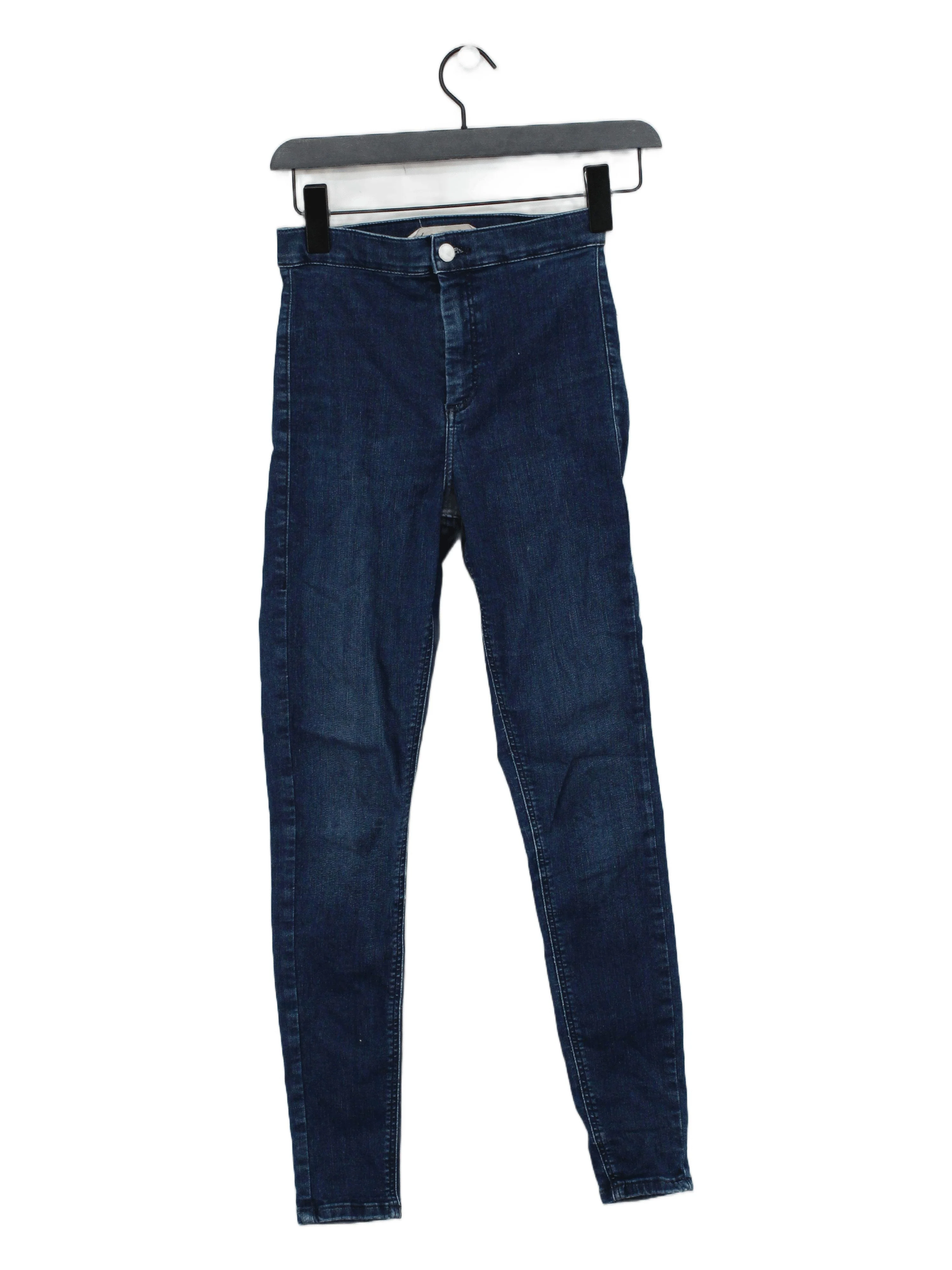 Topshop Women's Jeans W 26 in Blue Cotton with Polyester, Elastane Skinny