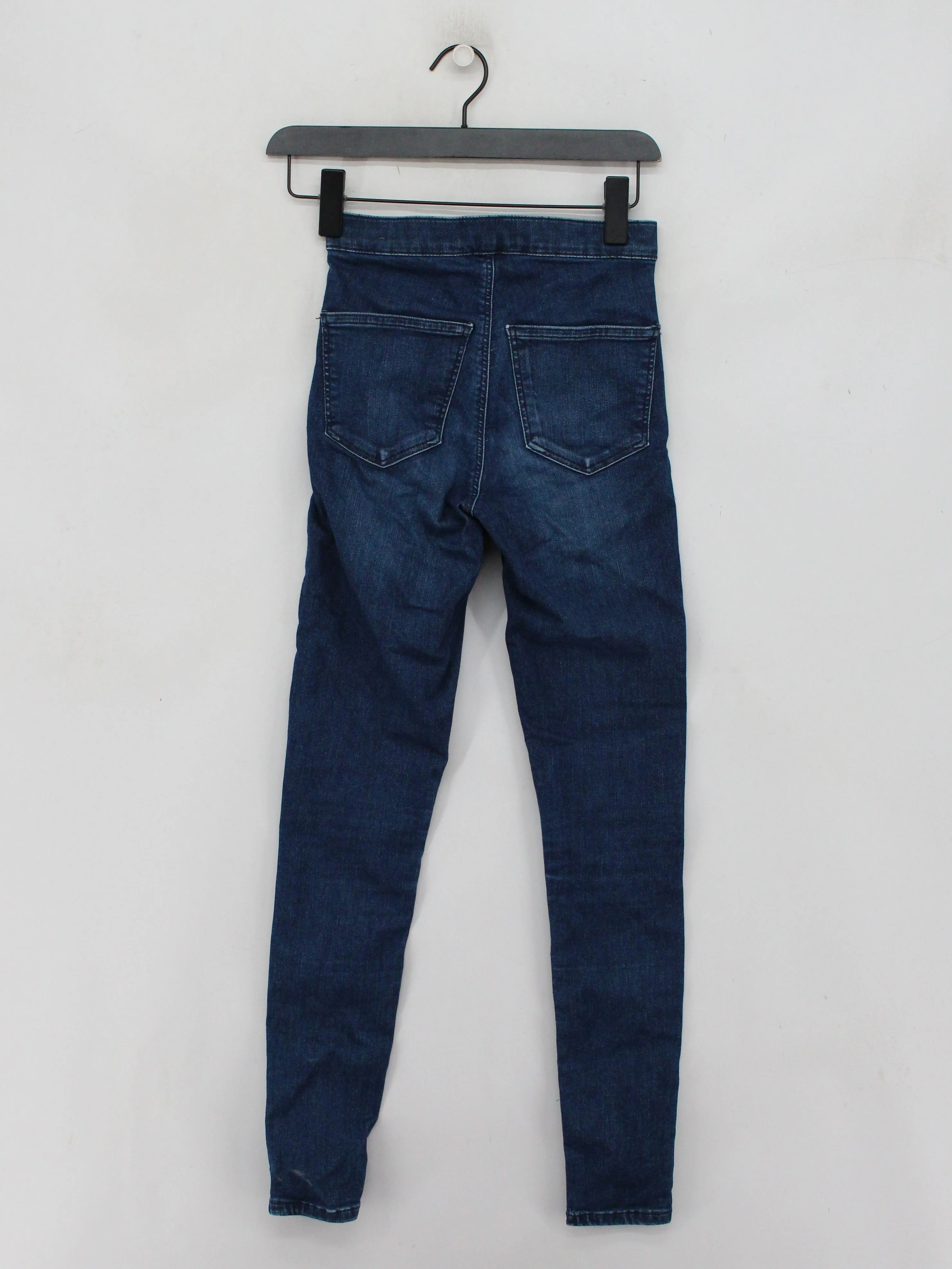 Topshop Women's Jeans W 26 in Blue Cotton with Polyester, Elastane Skinny - Image 2