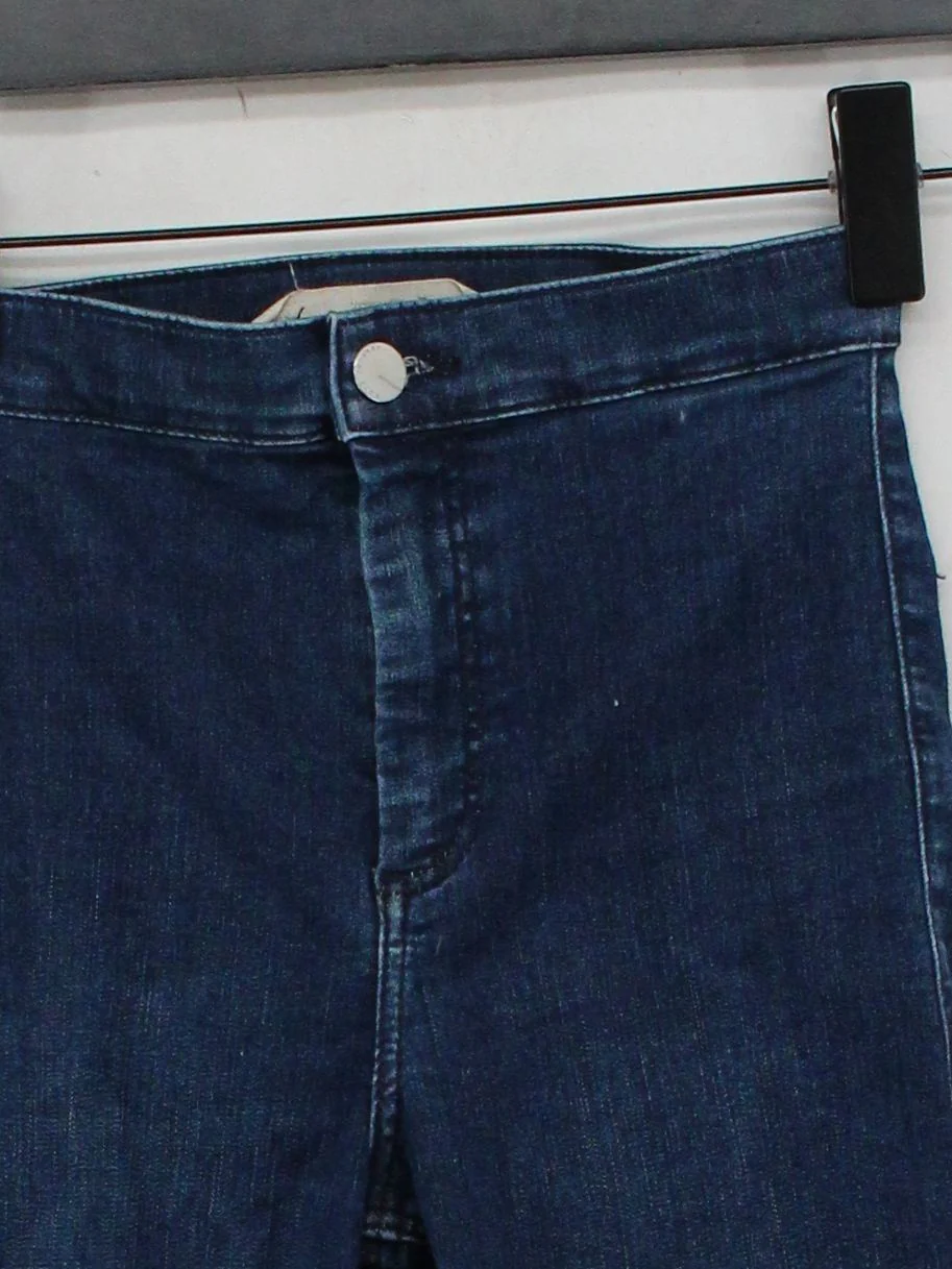Topshop Women's Jeans W 26 in Blue Cotton with Polyester, Elastane Skinny - Image 3