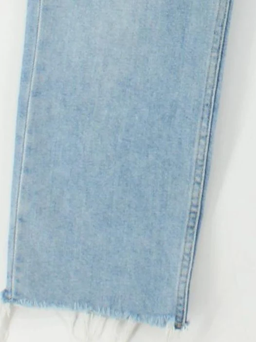 Topshop Women's Jeans W 26 in Blue Cotton with Polyester, Elastane Straight - Image 4