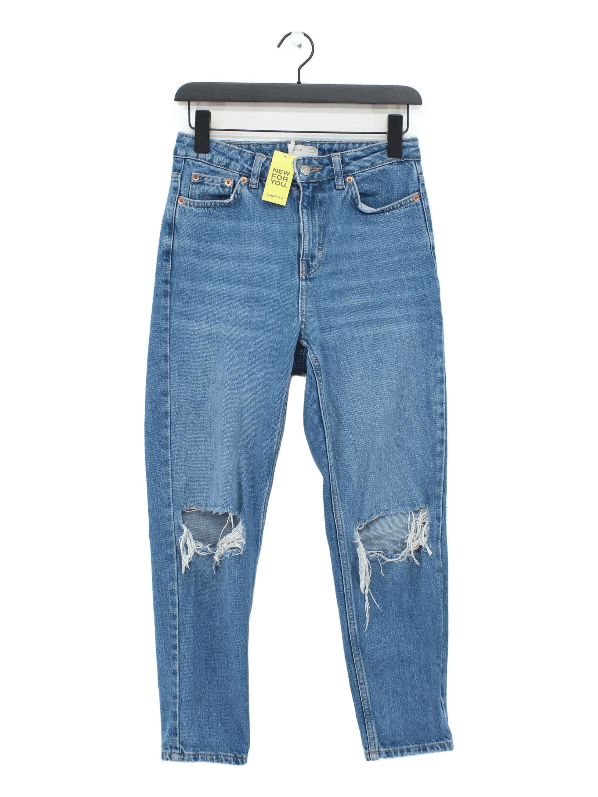 Topshop Women's Jeans W 26 in; L 28 in Blue 100% Cotton Mom