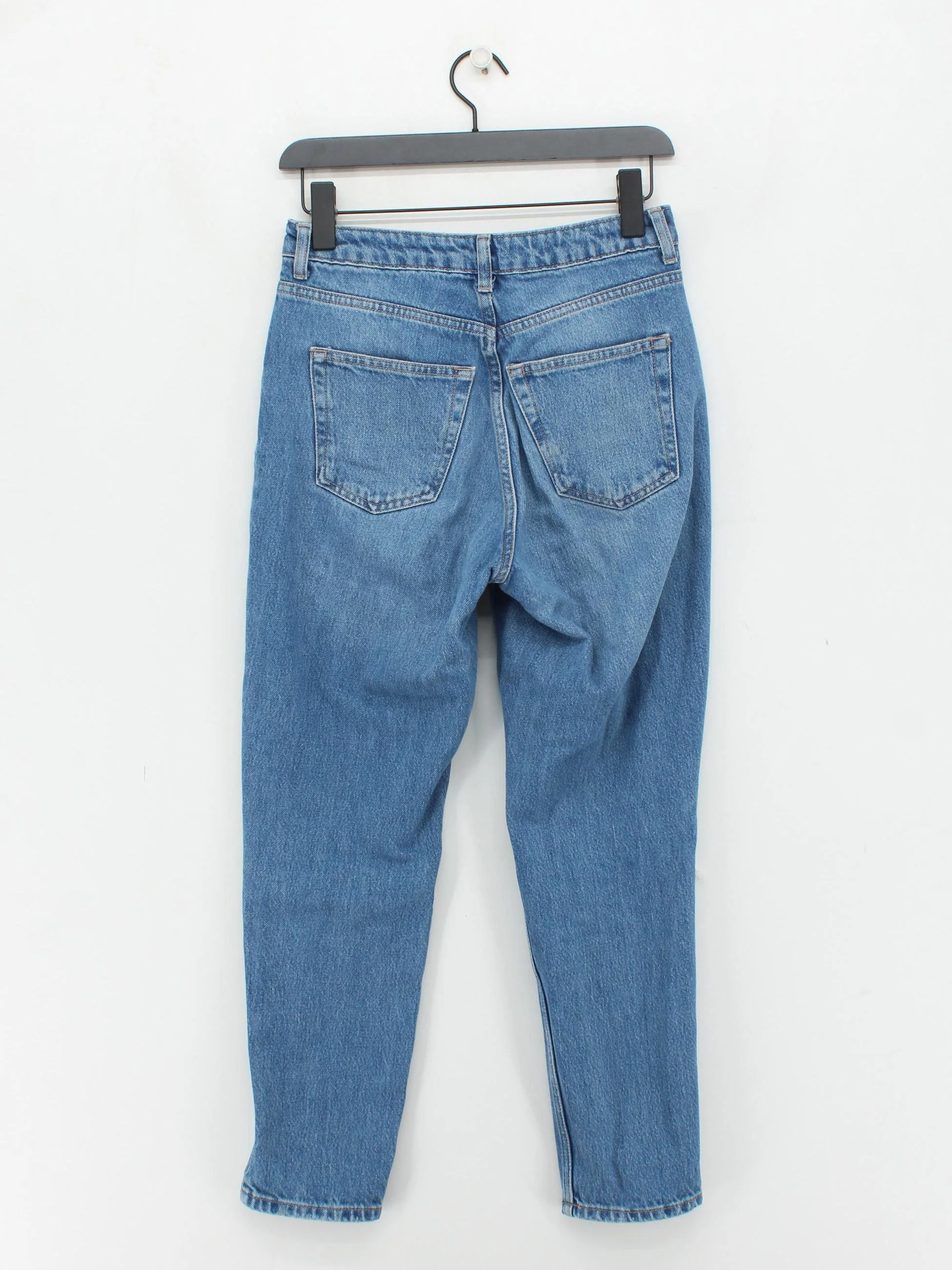 Topshop Women's Jeans W 26 in; L 28 in Blue 100% Cotton Mom - Image 2