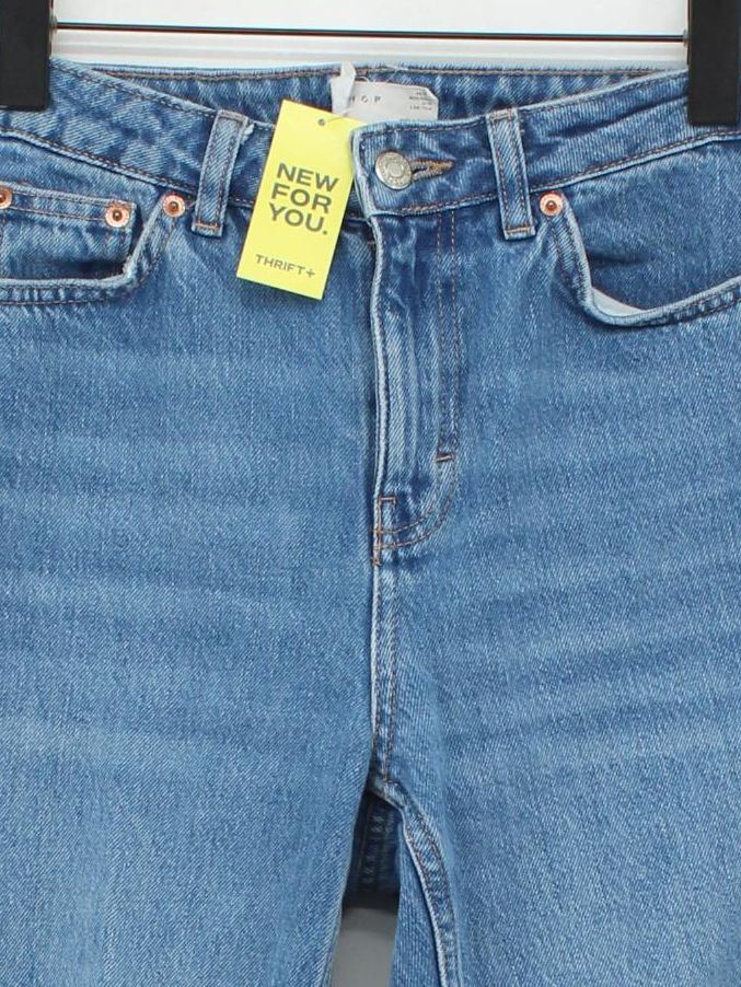 Topshop Women's Jeans W 26 in; L 28 in Blue 100% Cotton Mom - Image 3