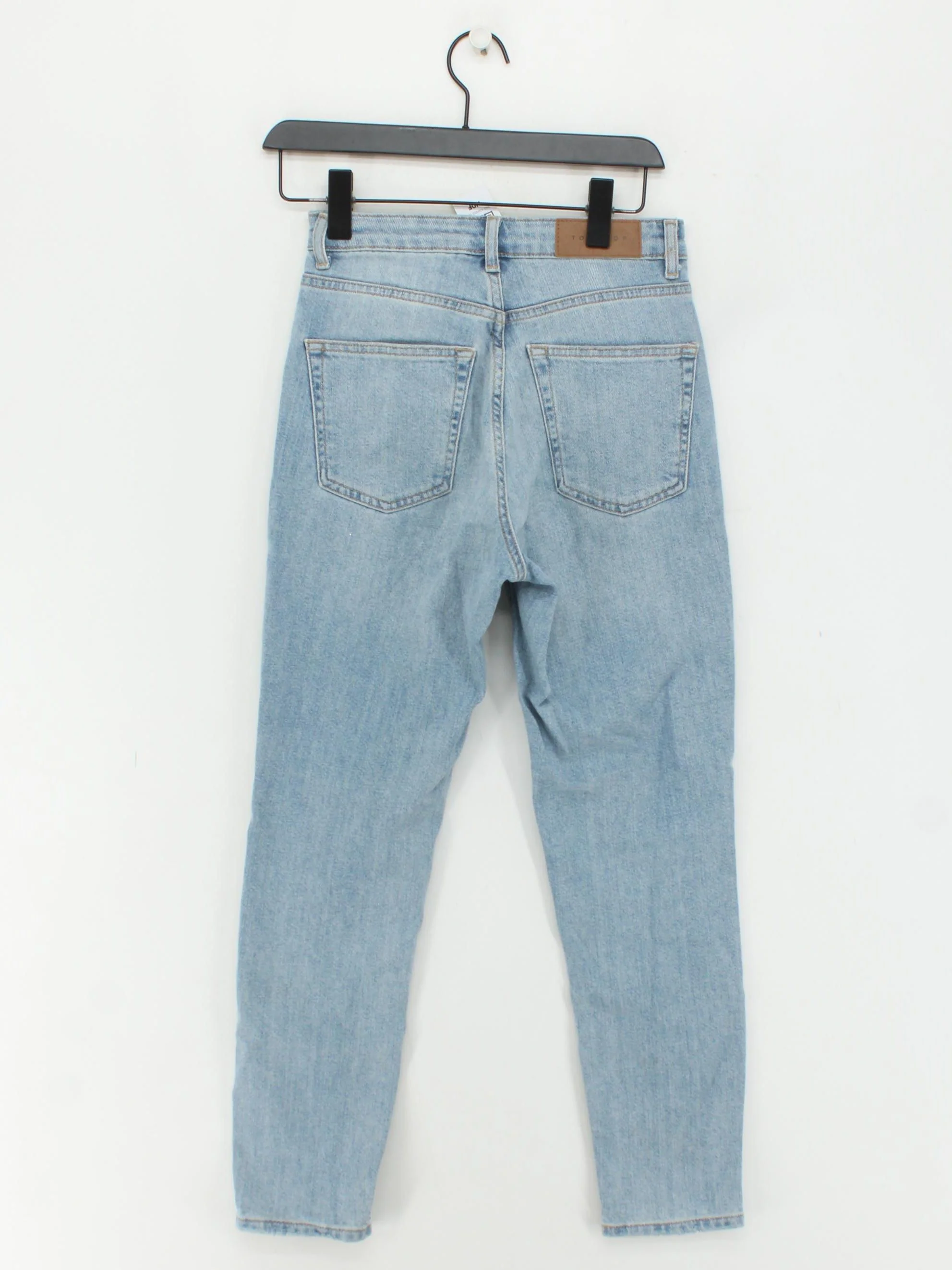 Topshop Women's Jeans W 26 in; L 30 in Blue Cotton with Elastane Mom - Image 2