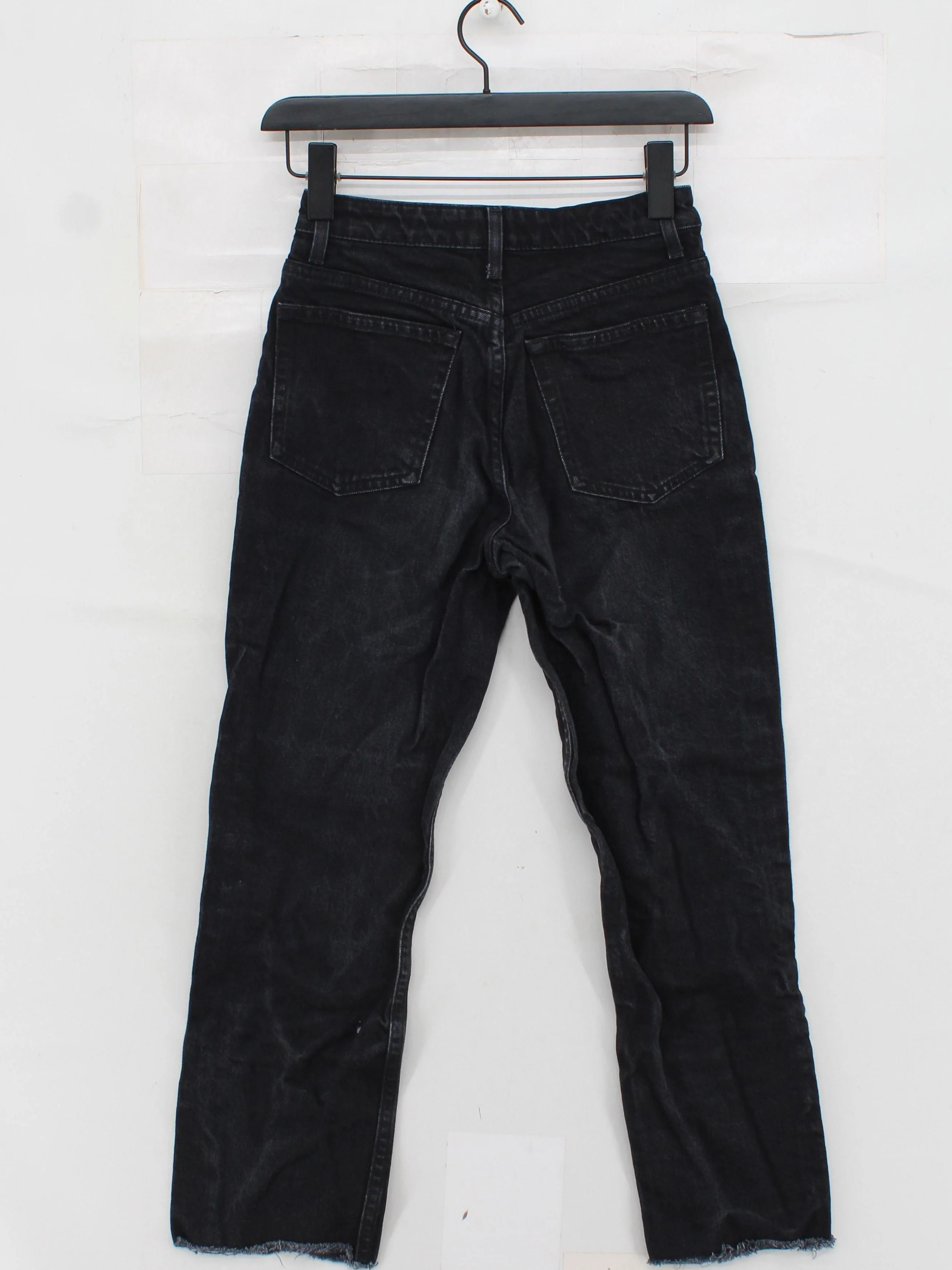 Topshop Women's Jeans W 26 in; L 32 in Black 100% Cotton Straight - Image 2
