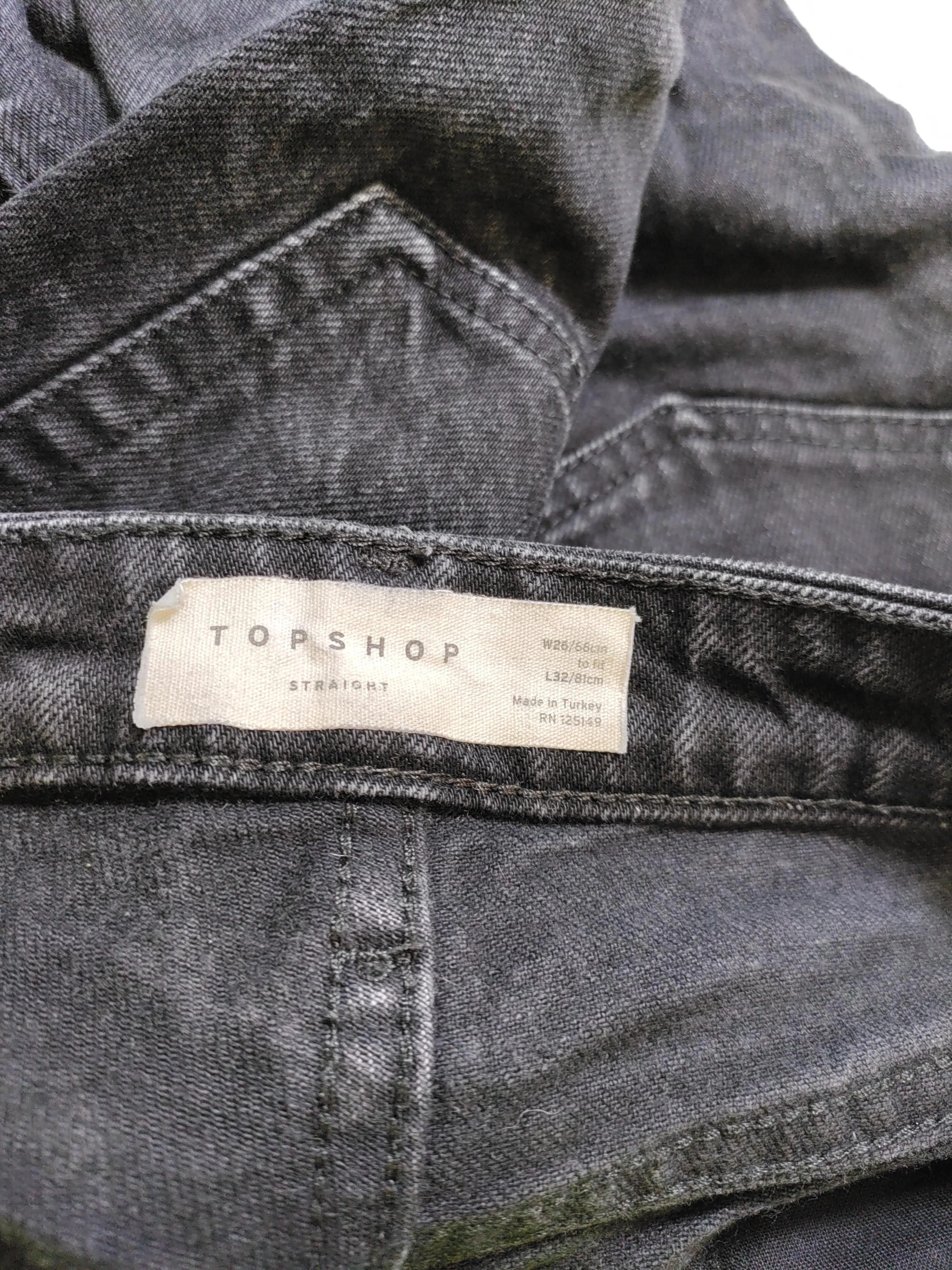 Topshop Women's Jeans W 26 in; L 32 in Black 100% Cotton Straight - Image 6