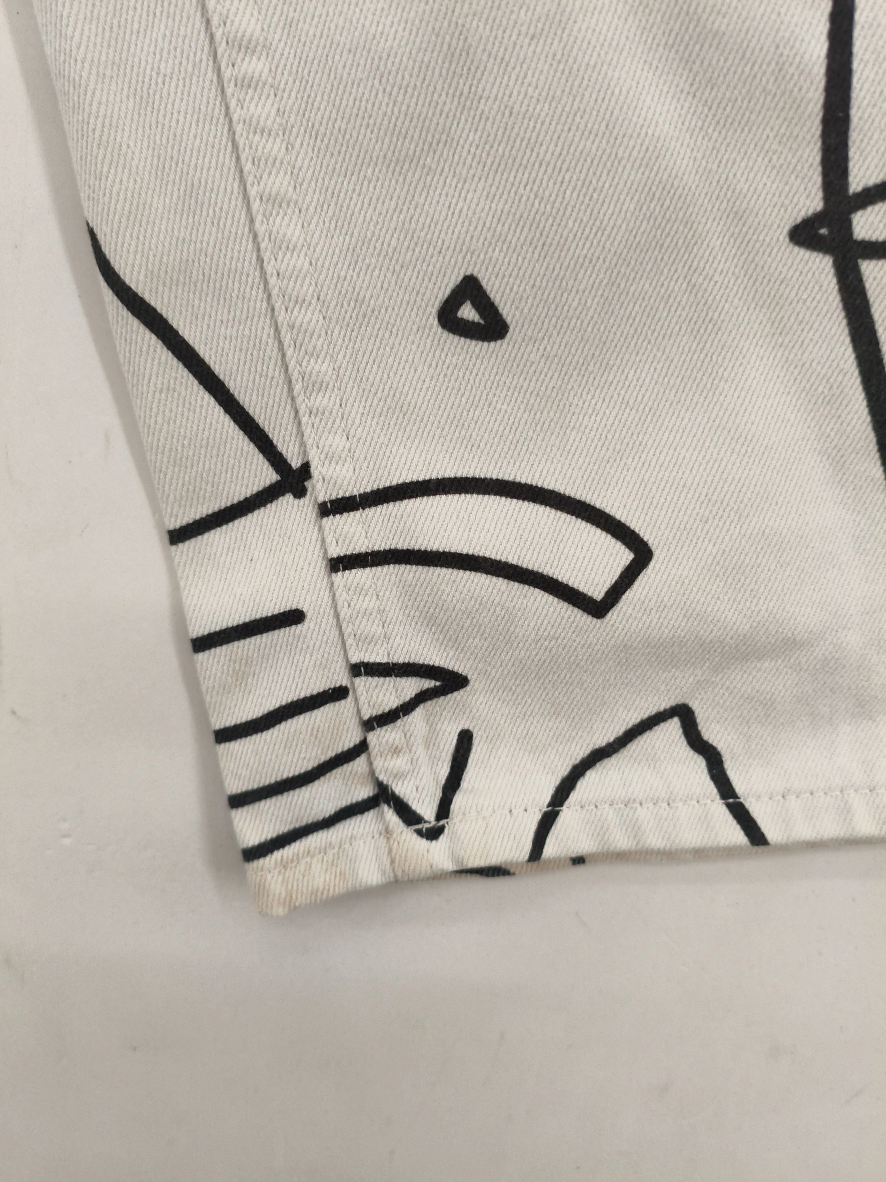 Topshop Women's Jeans W 26 in; L 32 in White Graphic 100% Cotton Mom - Image 5