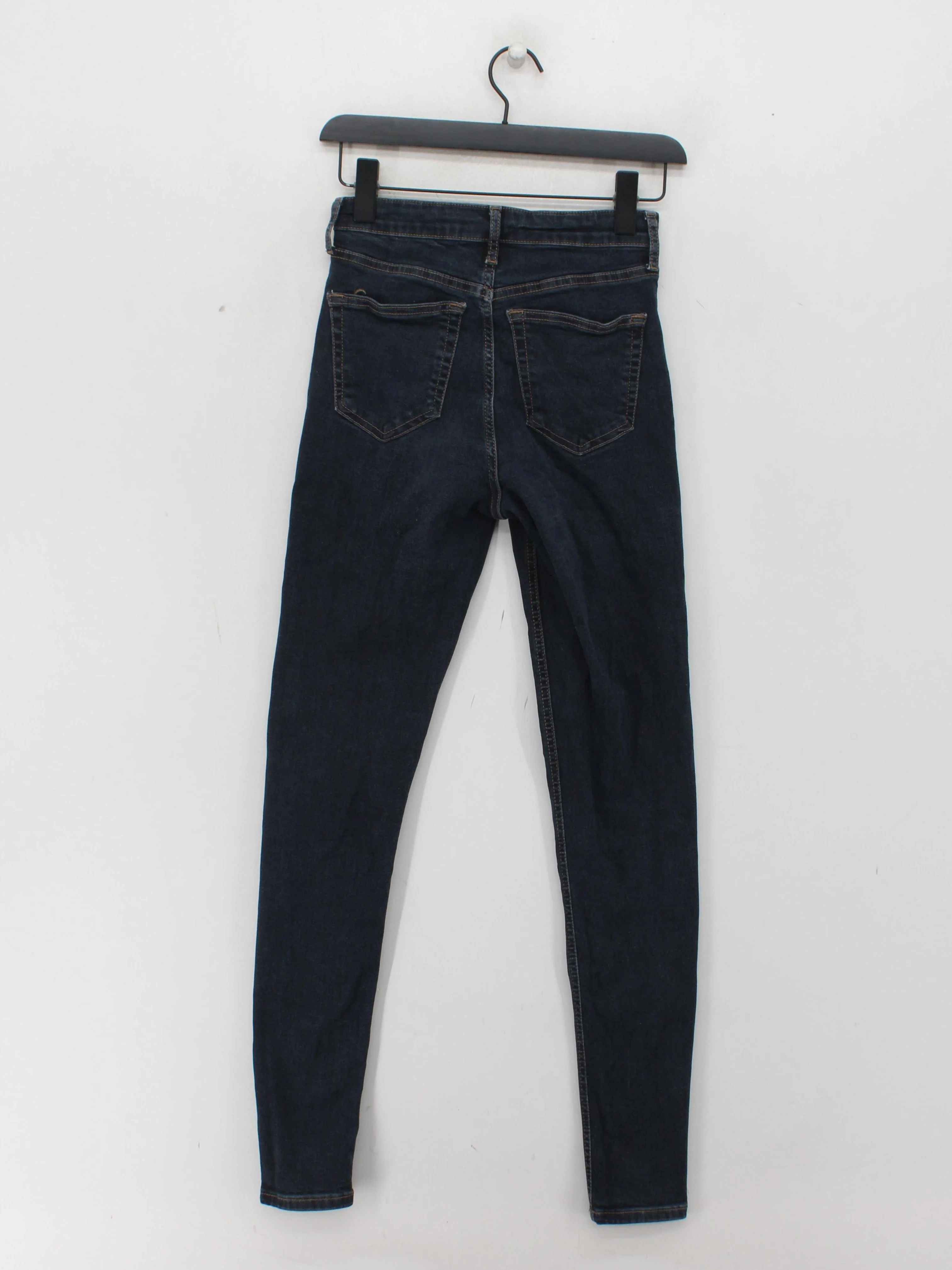 Topshop Women's Jeans W 26 in; L 36 in Blue 100% Cotton Skinny - Image 2