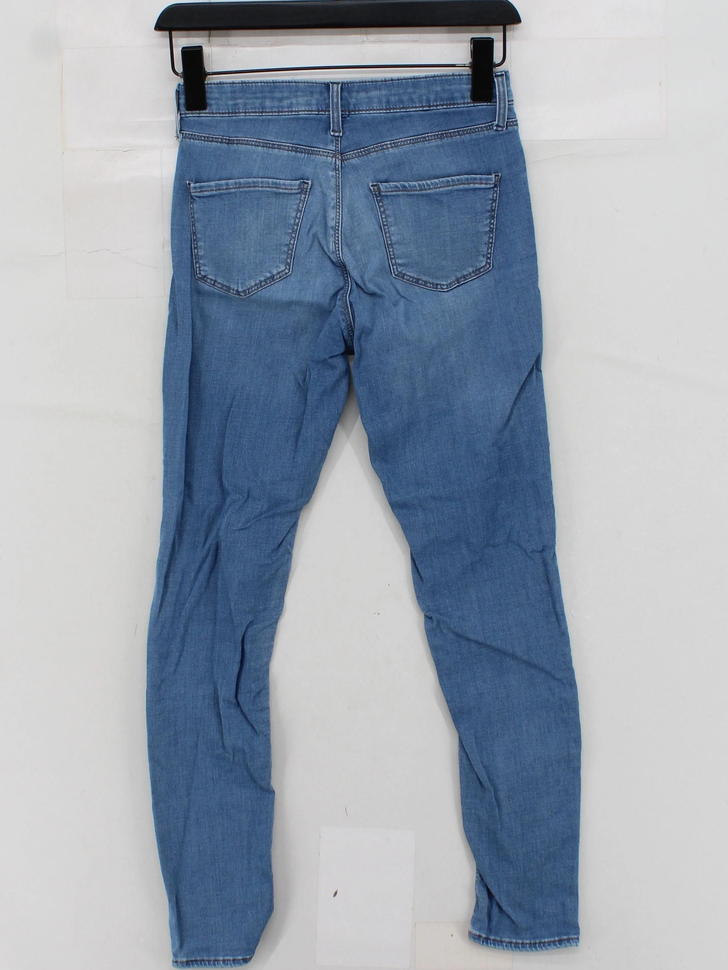 Topshop Women's Jeans W 27 in Blue Cotton with Polyester, Elastane Skinny - Image 2
