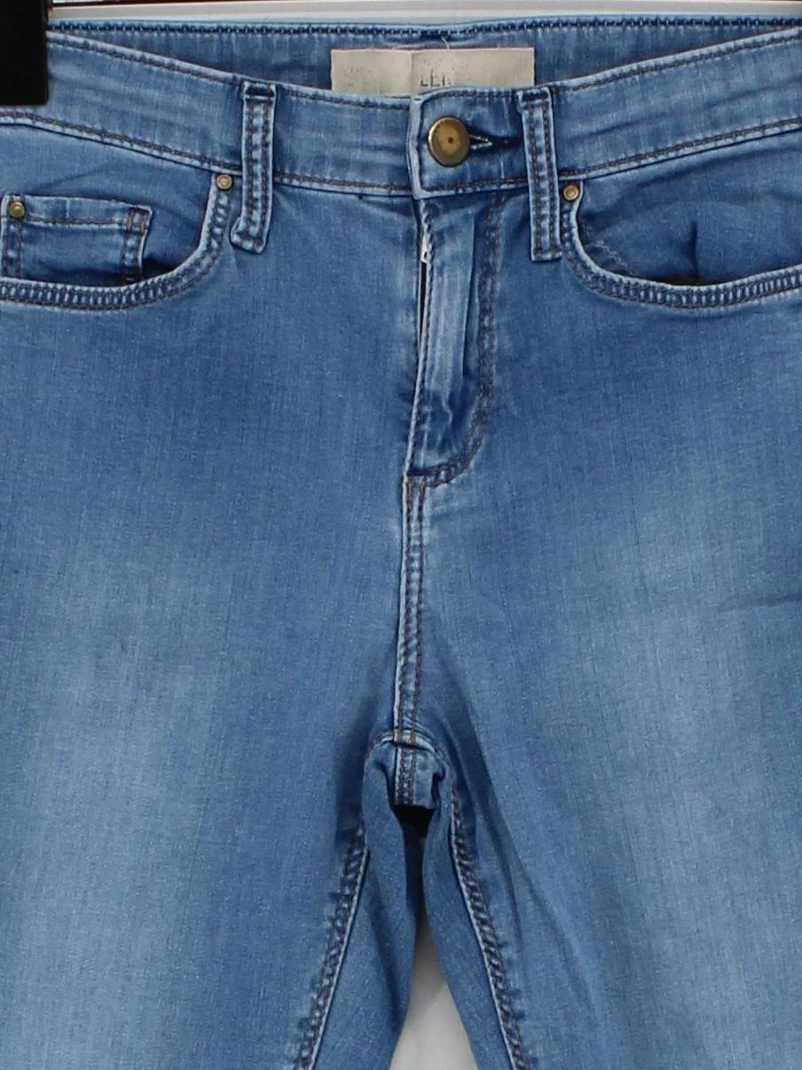Topshop Women's Jeans W 27 in Blue Cotton with Polyester, Elastane Skinny - Image 3