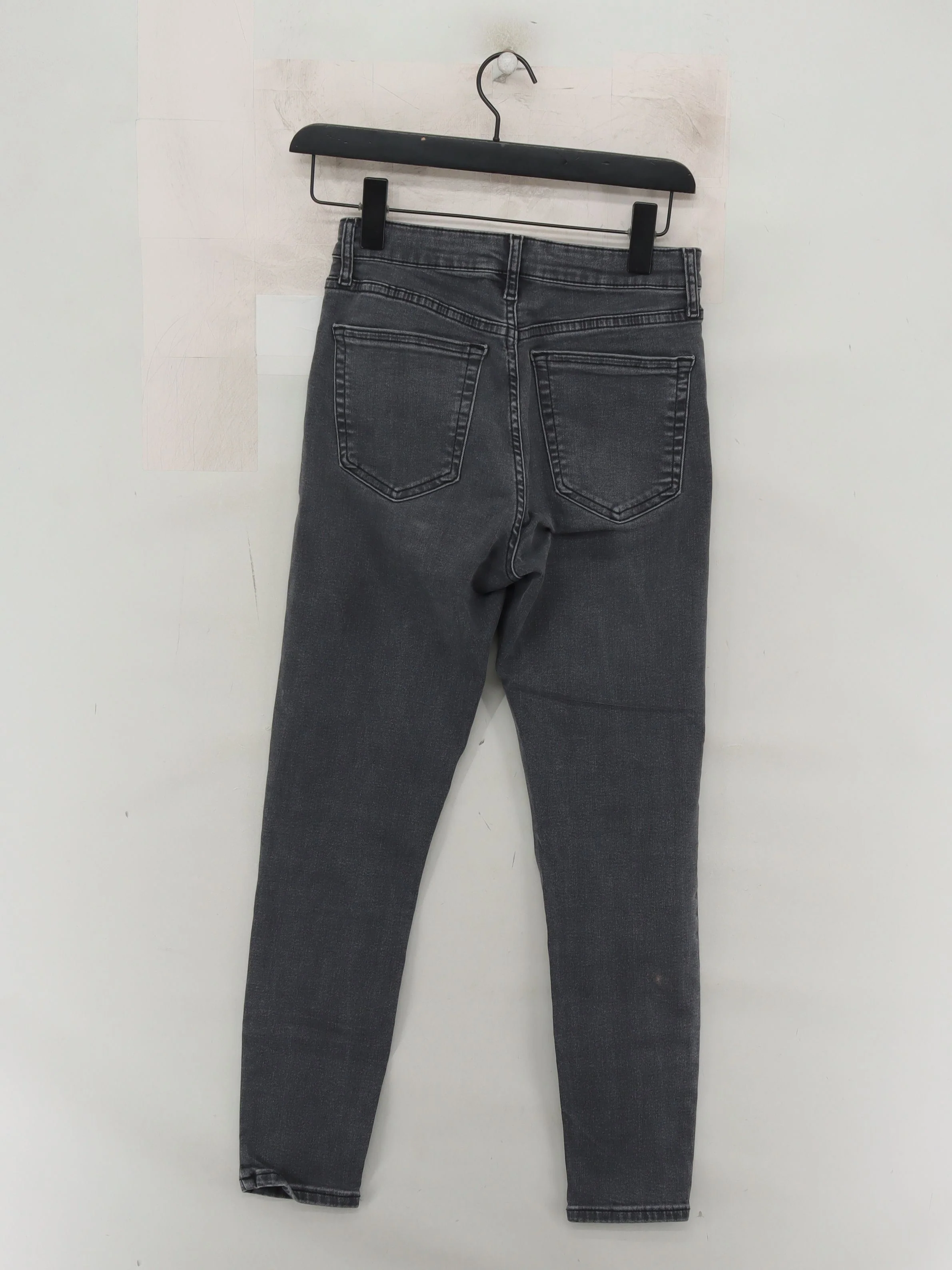 Topshop Women's Jeans W 28 in Grey Cotton with Polyester, Elastane Skinny - Image 2