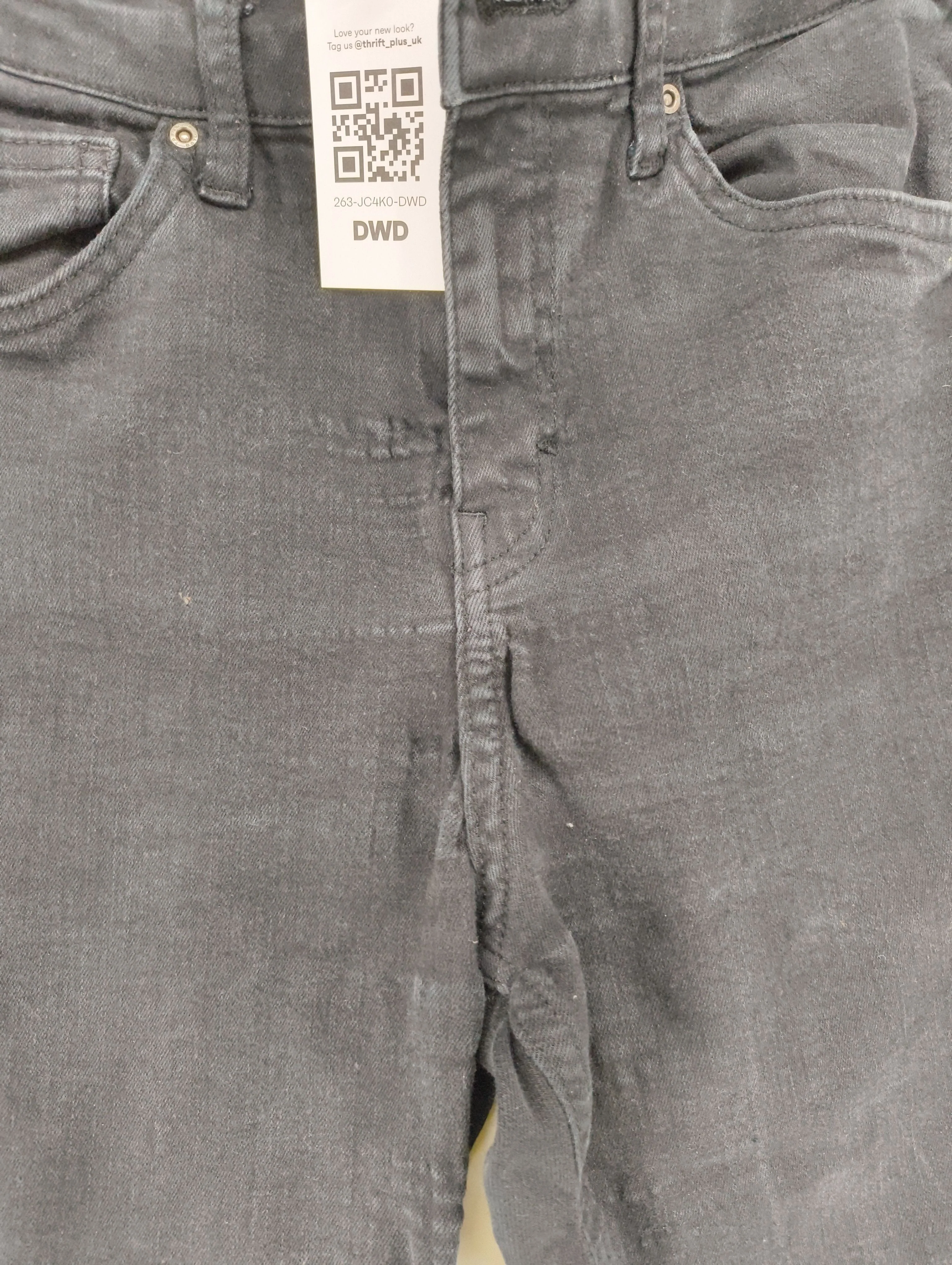 Topshop Women's Jeans W 28 in; L 28 in Black 100% Other Flared - Image 5